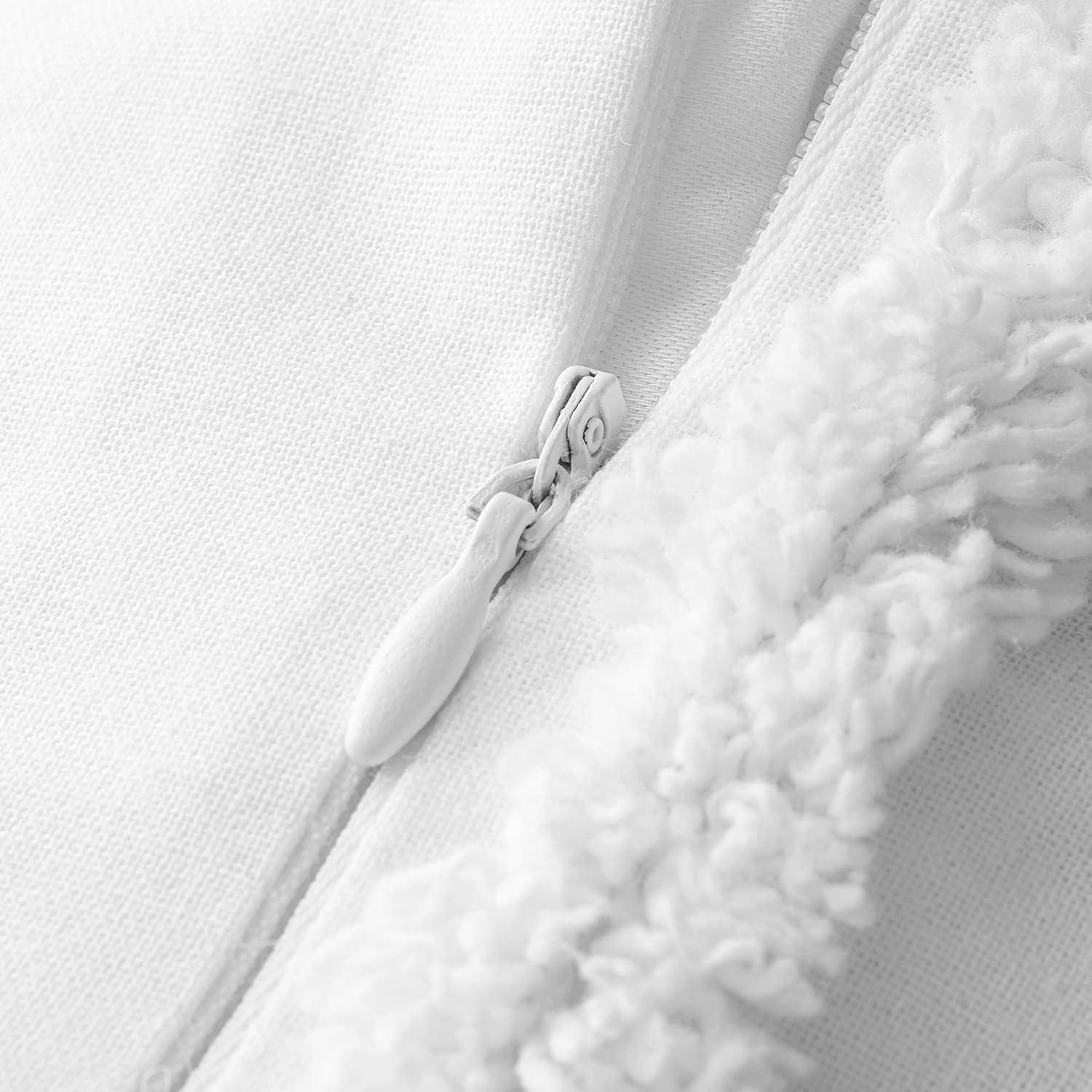imageMARTHA STEWART Natalie King Size Duvet 3 Piece Set1 Duvet Cover 2 Pillow Shams Crinkle Velvet Texture Soft amp Royal Machine Wash 104x92 with Button Closure ChampagneTextured White