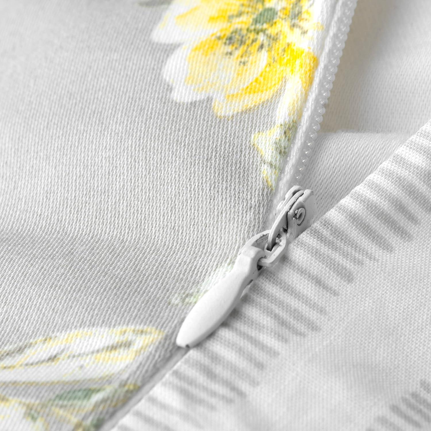 imageMARTHA STEWART Natalie King Size Duvet 3 Piece Set1 Duvet Cover 2 Pillow Shams Crinkle Velvet Texture Soft amp Royal Machine Wash 104x92 with Button Closure ChampagneGrey Yellow