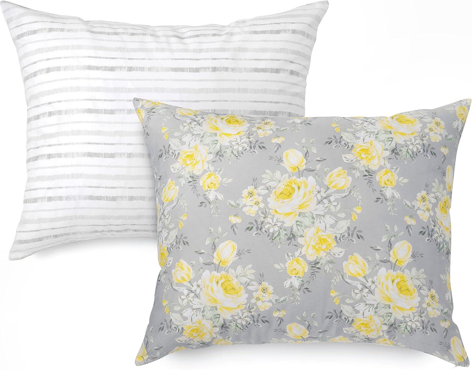 imageMARTHA STEWART Natalie King Size Duvet 3 Piece Set1 Duvet Cover 2 Pillow Shams Crinkle Velvet Texture Soft amp Royal Machine Wash 104x92 with Button Closure ChampagneGrey Yellow