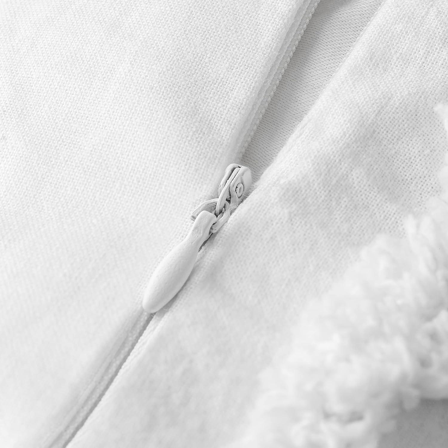 imageMARTHA STEWART Natalie King Size Duvet 3 Piece Set1 Duvet Cover 2 Pillow Shams Crinkle Velvet Texture Soft amp Royal Machine Wash 104x92 with Button Closure ChampagneEmbroidered White