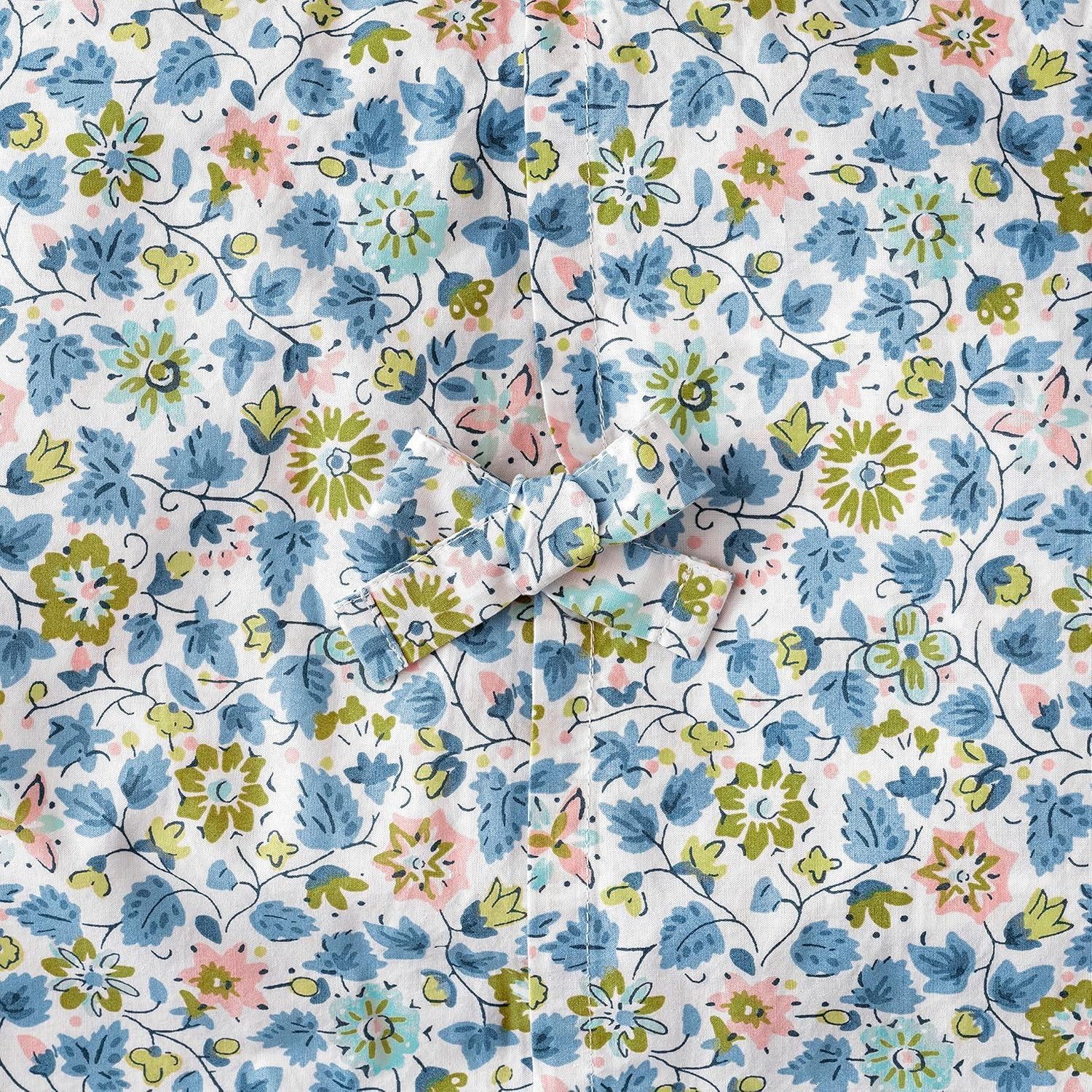imageMARTHA STEWART Natalie King Size Duvet 3 Piece Set1 Duvet Cover 2 Pillow Shams Crinkle Velvet Texture Soft amp Royal Machine Wash 104x92 with Button Closure ChampagneFloral Multi