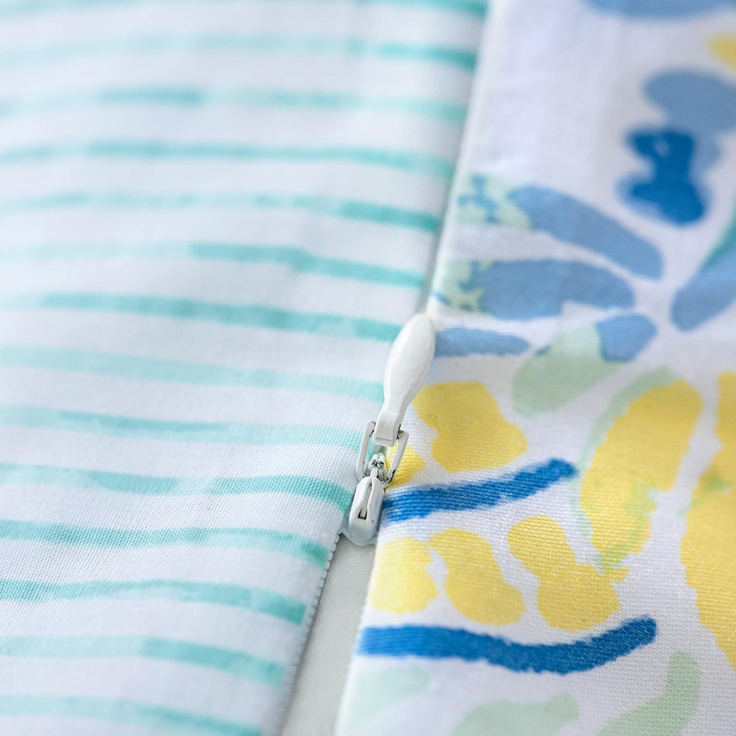 imageMARTHA STEWART Natalie King Size Duvet 3 Piece Set1 Duvet Cover 2 Pillow Shams Crinkle Velvet Texture Soft amp Royal Machine Wash 104x92 with Button Closure ChampagneAqua
