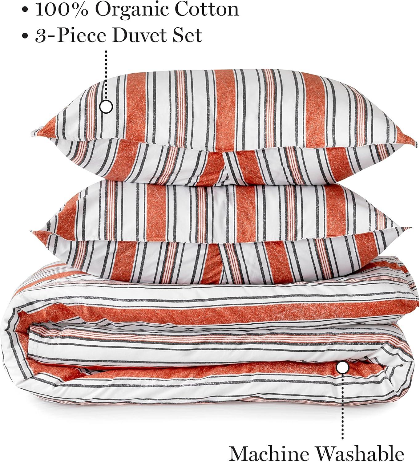 imageMARTHA STEWART Natalie King Size Duvet 3 Piece Set1 Duvet Cover 2 Pillow Shams Crinkle Velvet Texture Soft amp Royal Machine Wash 104x92 with Button Closure ChampagneDark Orange