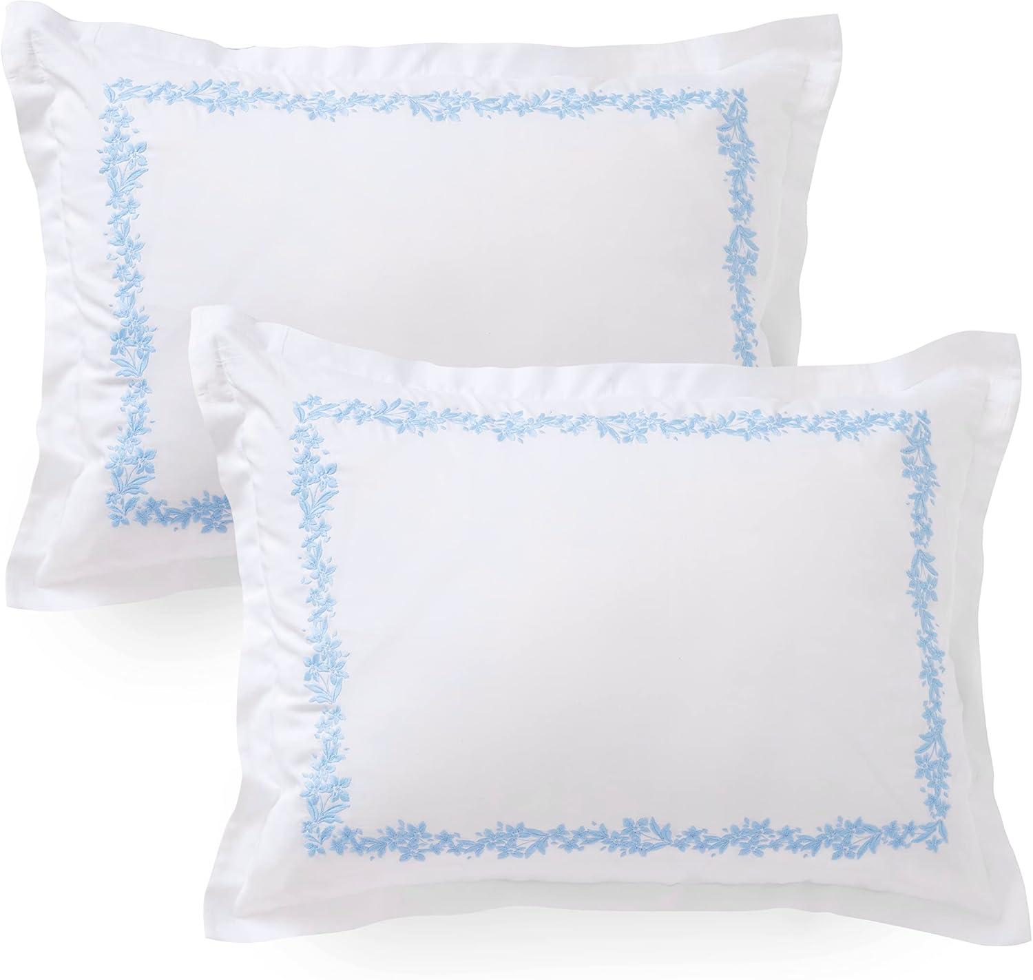 imageMARTHA STEWART Natalie King Size Duvet 3 Piece Set1 Duvet Cover 2 Pillow Shams Crinkle Velvet Texture Soft amp Royal Machine Wash 104x92 with Button Closure ChampagneSoft Blue