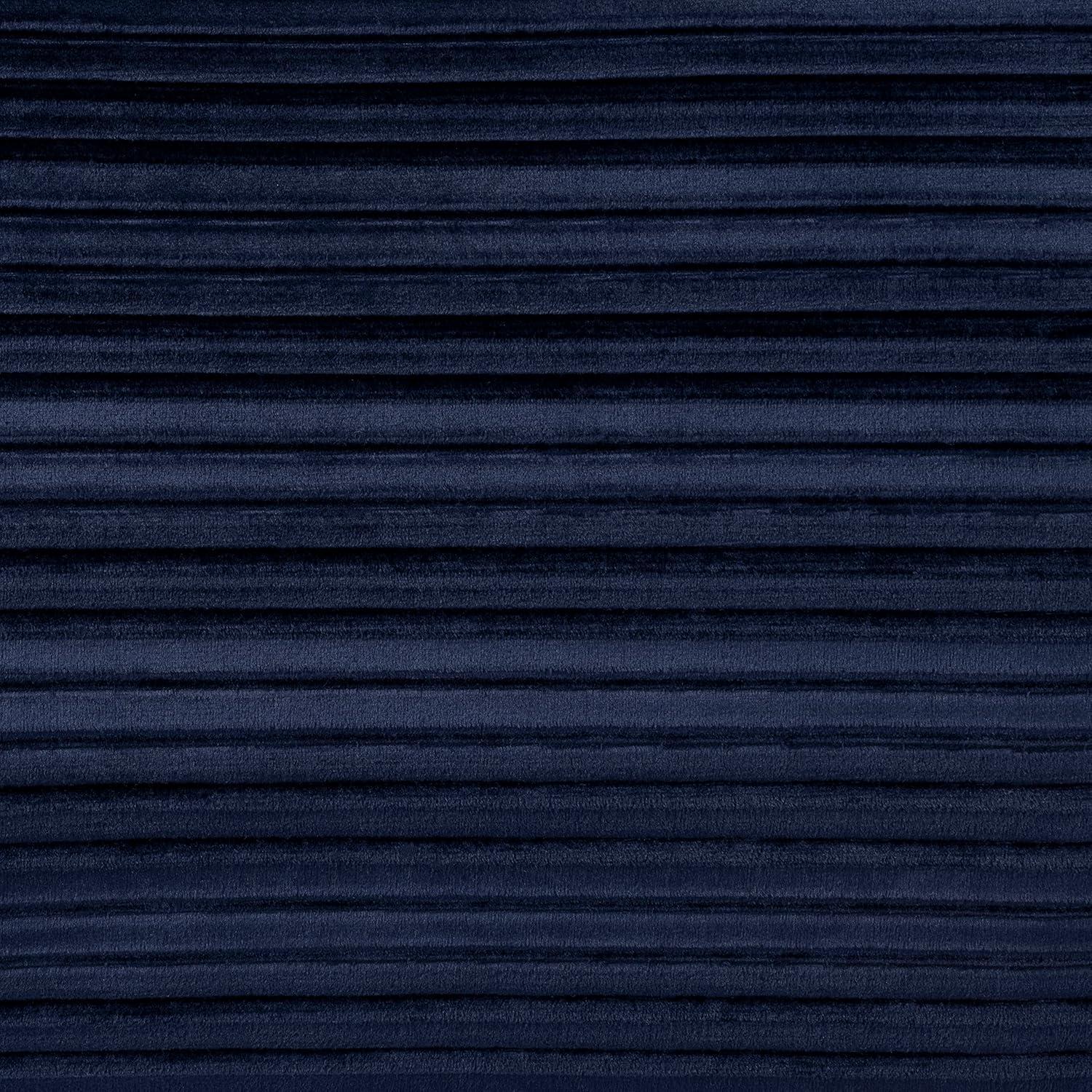 imageMARTHA STEWART Natalie King Size Duvet 3 Piece Set1 Duvet Cover 2 Pillow Shams Crinkle Velvet Texture Soft amp Royal Machine Wash 104x92 with Button Closure ChampagneNavy