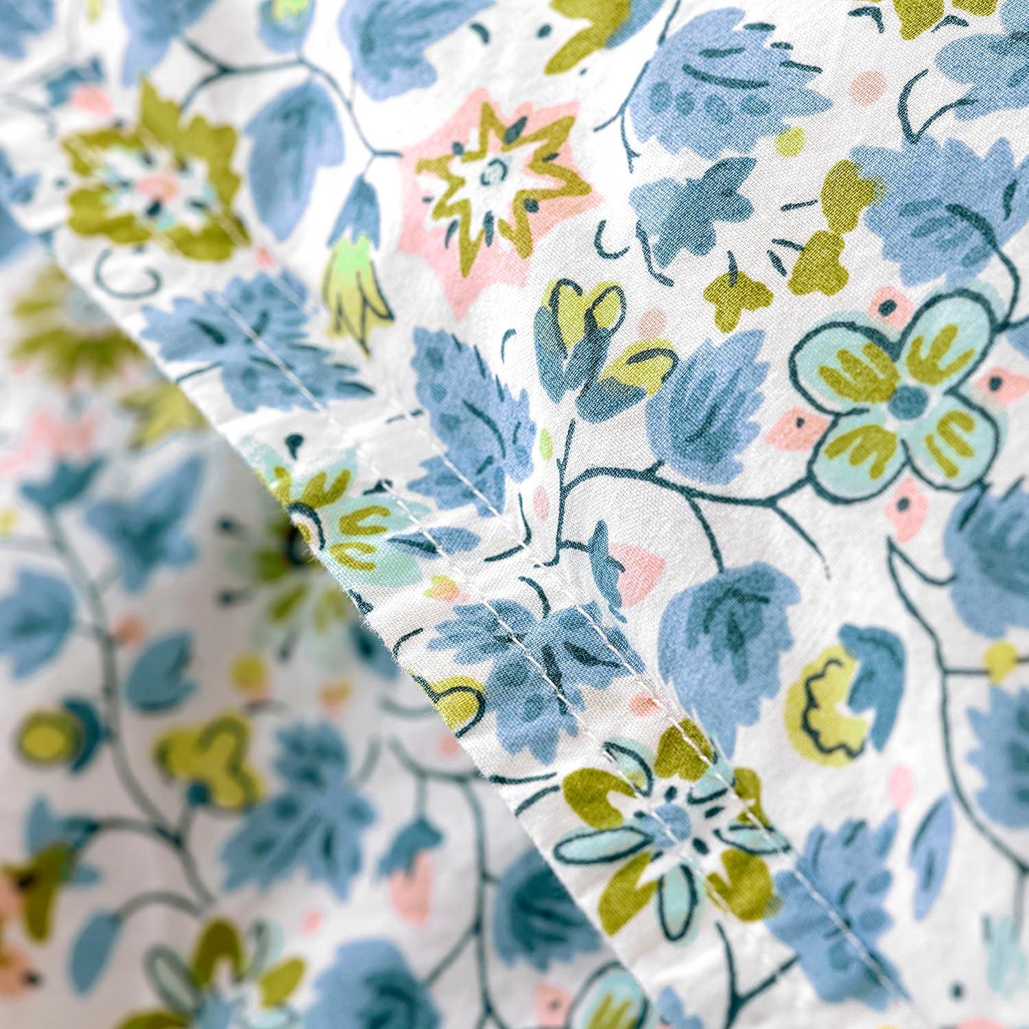 imageMARTHA STEWART Natalie King Size Duvet 3 Piece Set1 Duvet Cover 2 Pillow Shams Crinkle Velvet Texture Soft amp Royal Machine Wash 104x92 with Button Closure ChampagneFloral Multi
