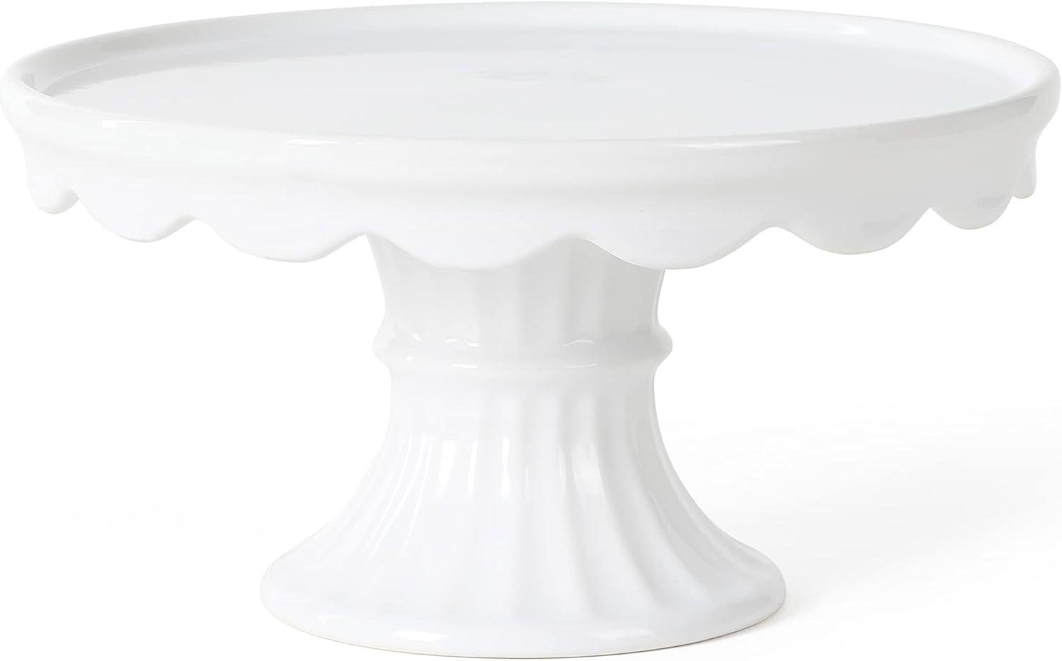 imageMartha Stewart 12 x 57 Stoneware Cake Stand W Server WhiteWhite 10