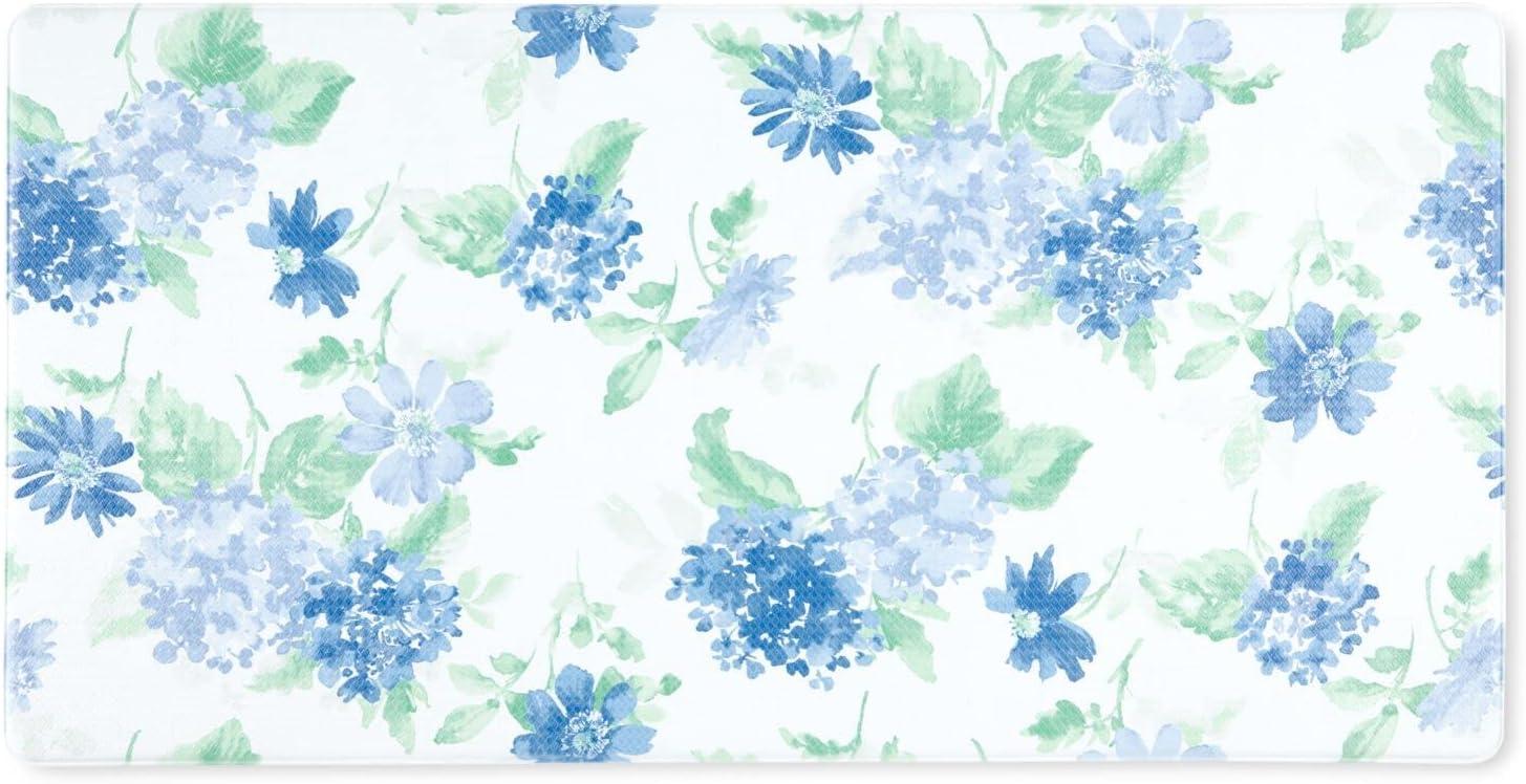 imageMartha Stewart Amber Floral Daisy Stripe Reverisble Water Resistant Kitchen Mat PinkYellow 20x39BluePurpleGreen