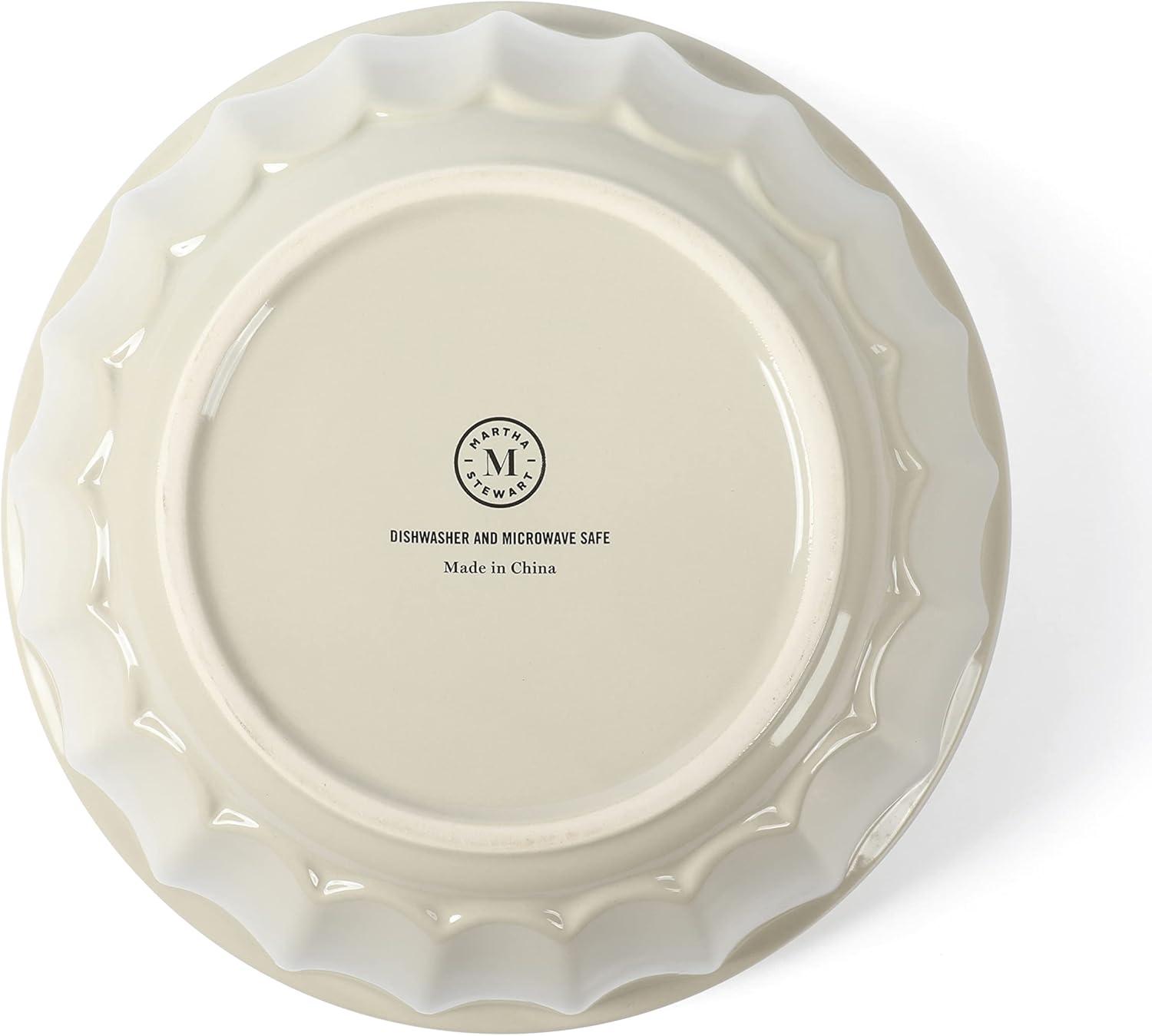 imageMartha Stewart Broadbrook 3 Piece 4 Qt 28 Qt 21 Qt Stoneware Bowl Set Sharkey Grey