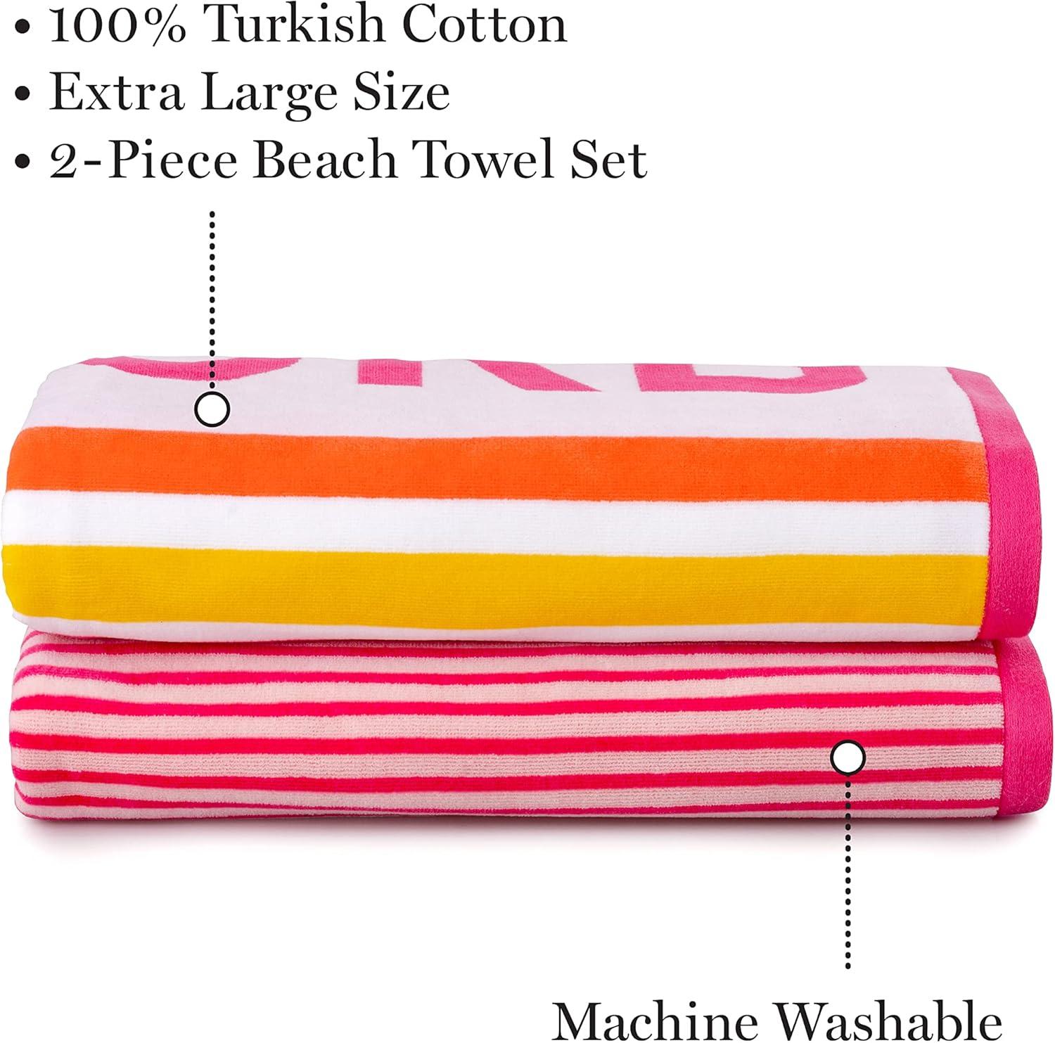 imageMartha Stewart Egyptian Cotton Bath Towels Set 6 Piece 2 Bath Towels 2 Hand Towels 2 Washcloths Absorbent Bathroom Towels Bathroom Essentials OysterX Coral Pink