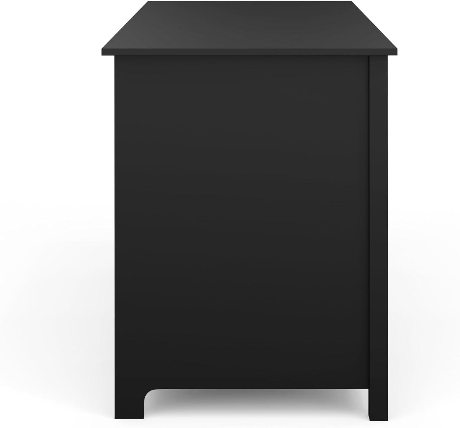 imageMartha Stewart Hutton Shaker Style Home Office Desk with Storage in Gray with Brushed Nickel HardwareBlack FrameBrushed Nickel Hardware