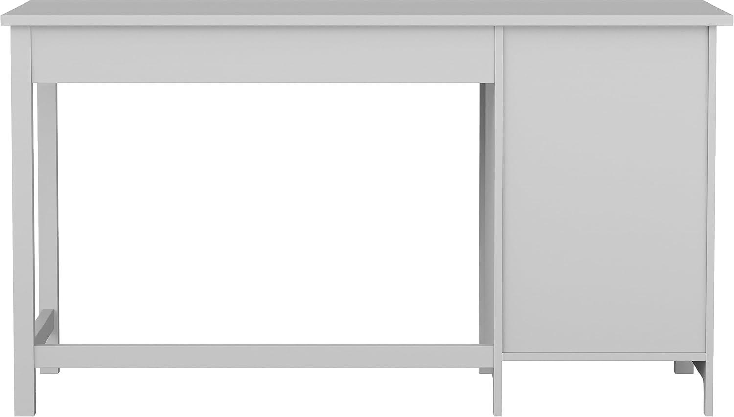 imageMartha Stewart Hutton Shaker Style Home Office Desk with Storage in Gray with Brushed Nickel HardwareGrayBrushed Nickel