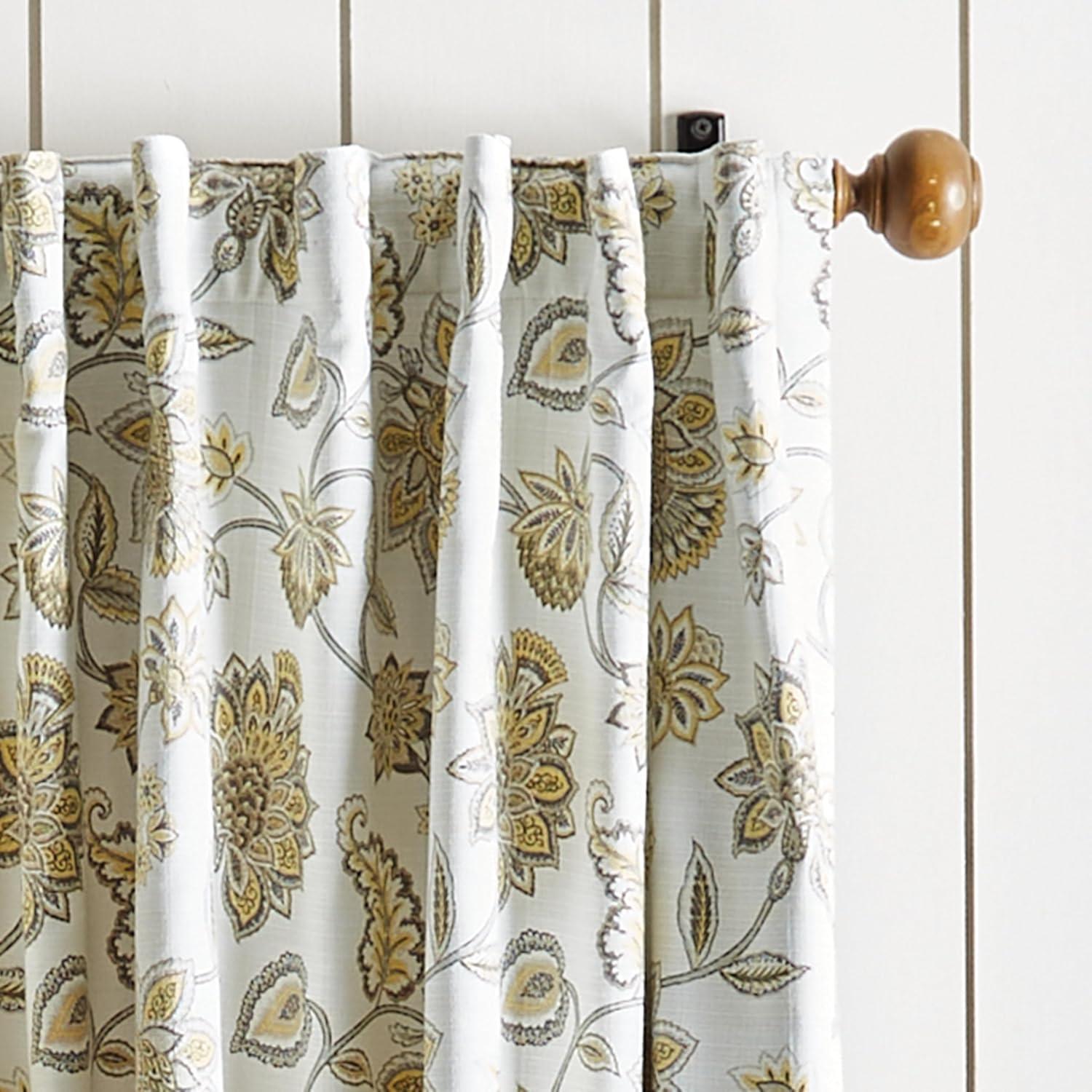 imageMartha Stewart Jakarta Blackout Rod PocketBack Tab Window Curtain Panel Pair 84 IndigoGold