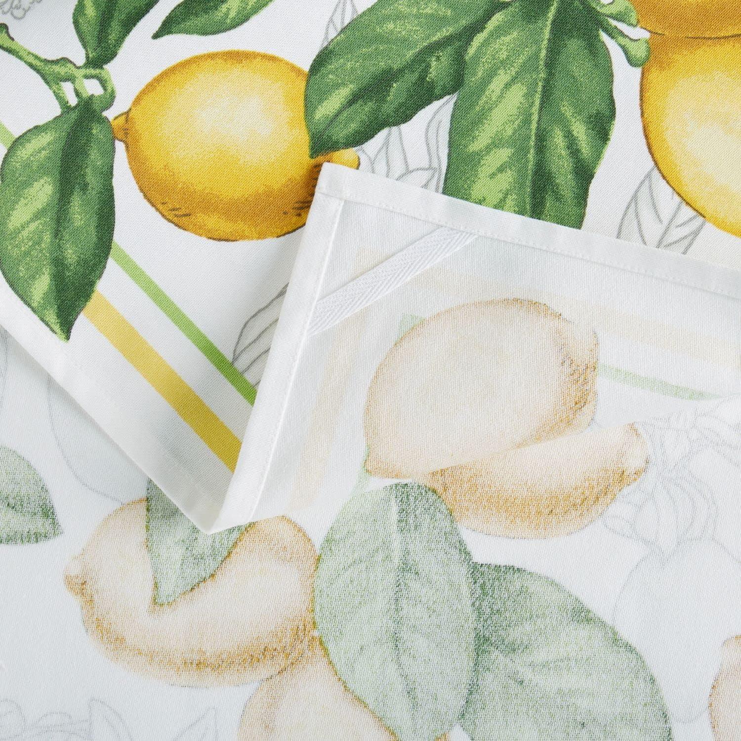 imageMartha Stewart LintFree Kitchen Towel 3Pack Set Iris 18x28Lots of Lemons