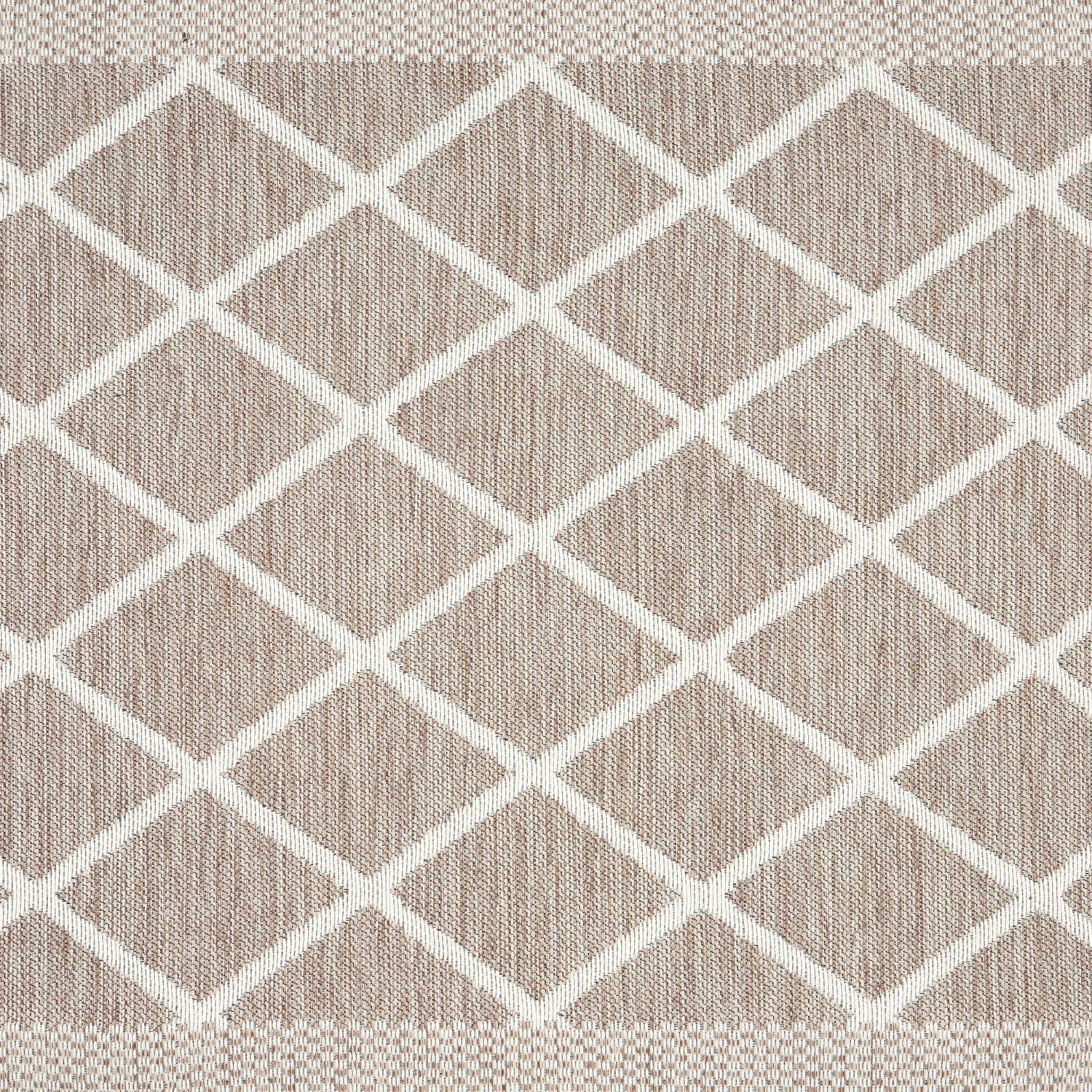 imageMartha Stewart Miles Modern Diamond AntiFatigue AirInfused Kitchen Mat Beige 196x32Coffee Brown