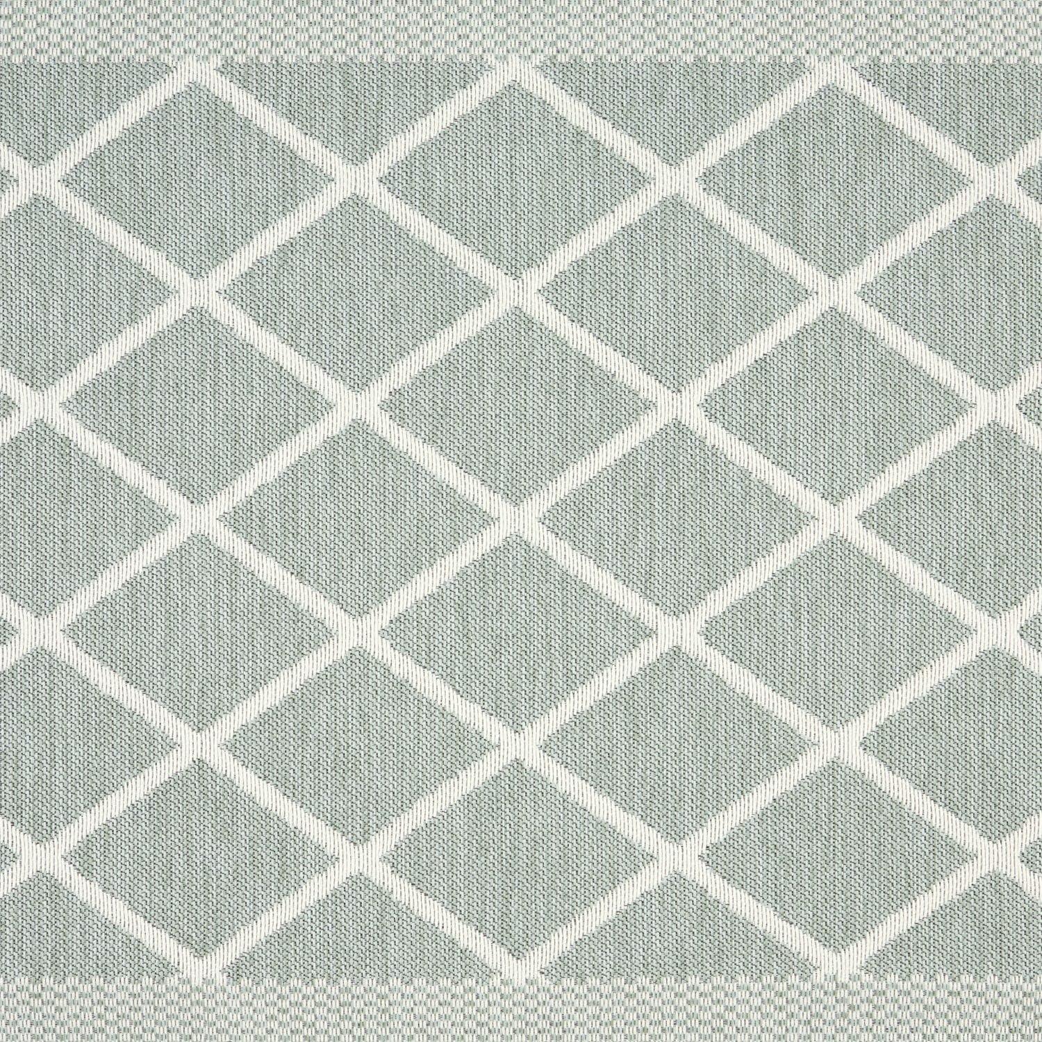 imageMartha Stewart Miles Modern Diamond AntiFatigue AirInfused Kitchen Mat Beige 196x32Mint Green