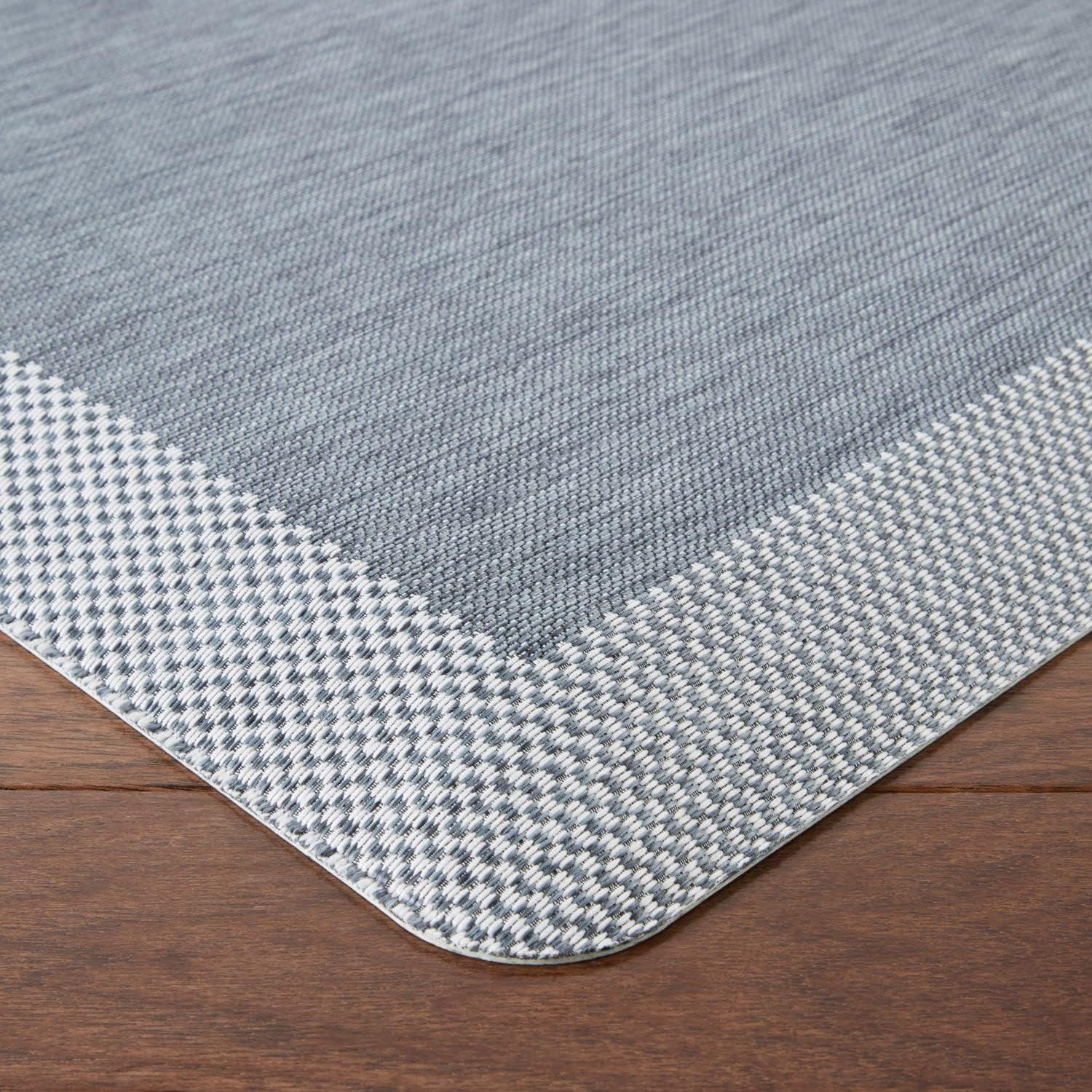 imageMartha Stewart Mira Modern Heathered AntiFatigue AirInfused Kitchen Mat Beige 196x32Blue