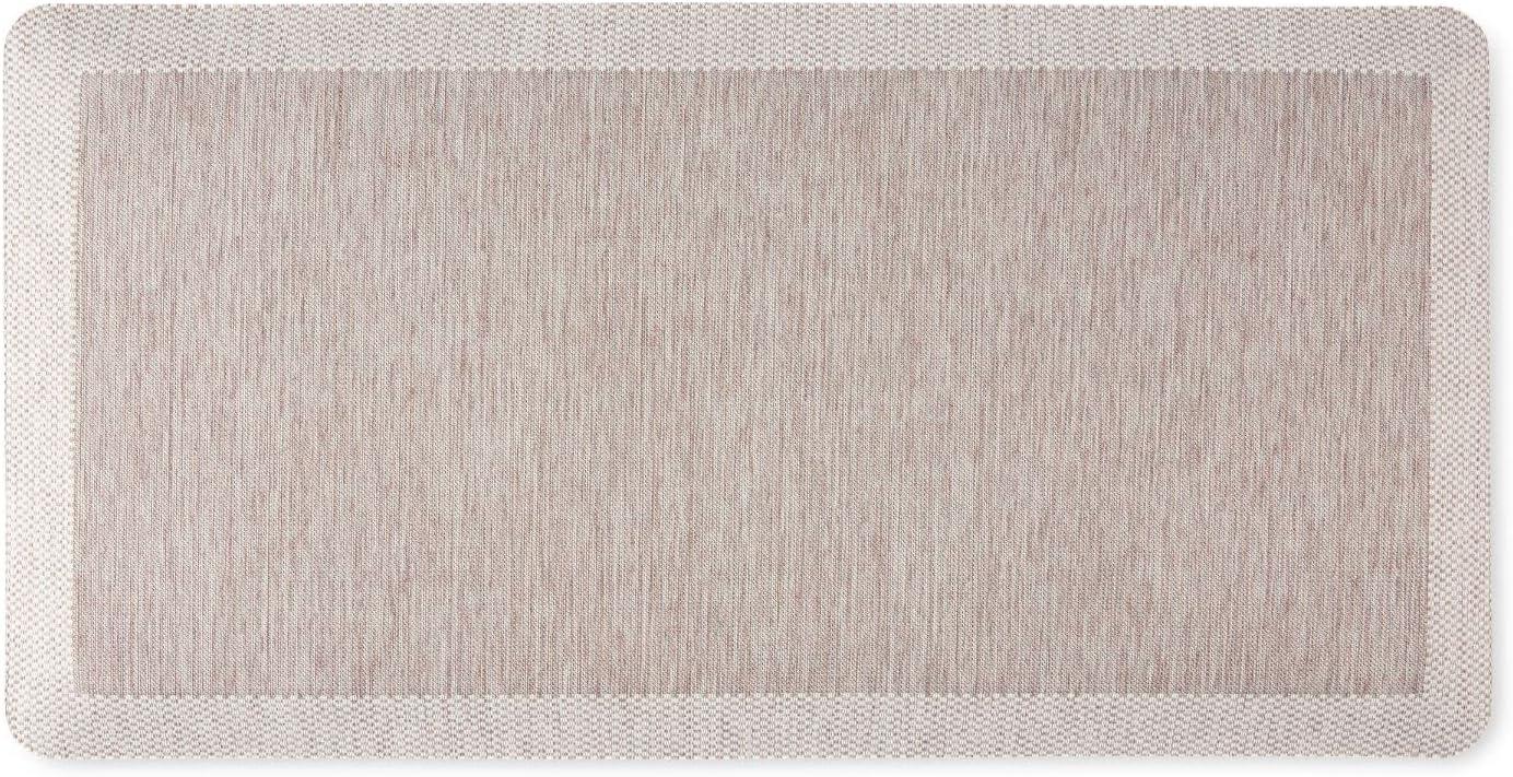imageMartha Stewart Mira Modern Heathered AntiFatigue AirInfused Kitchen Mat Beige 196x32Coffee Brown