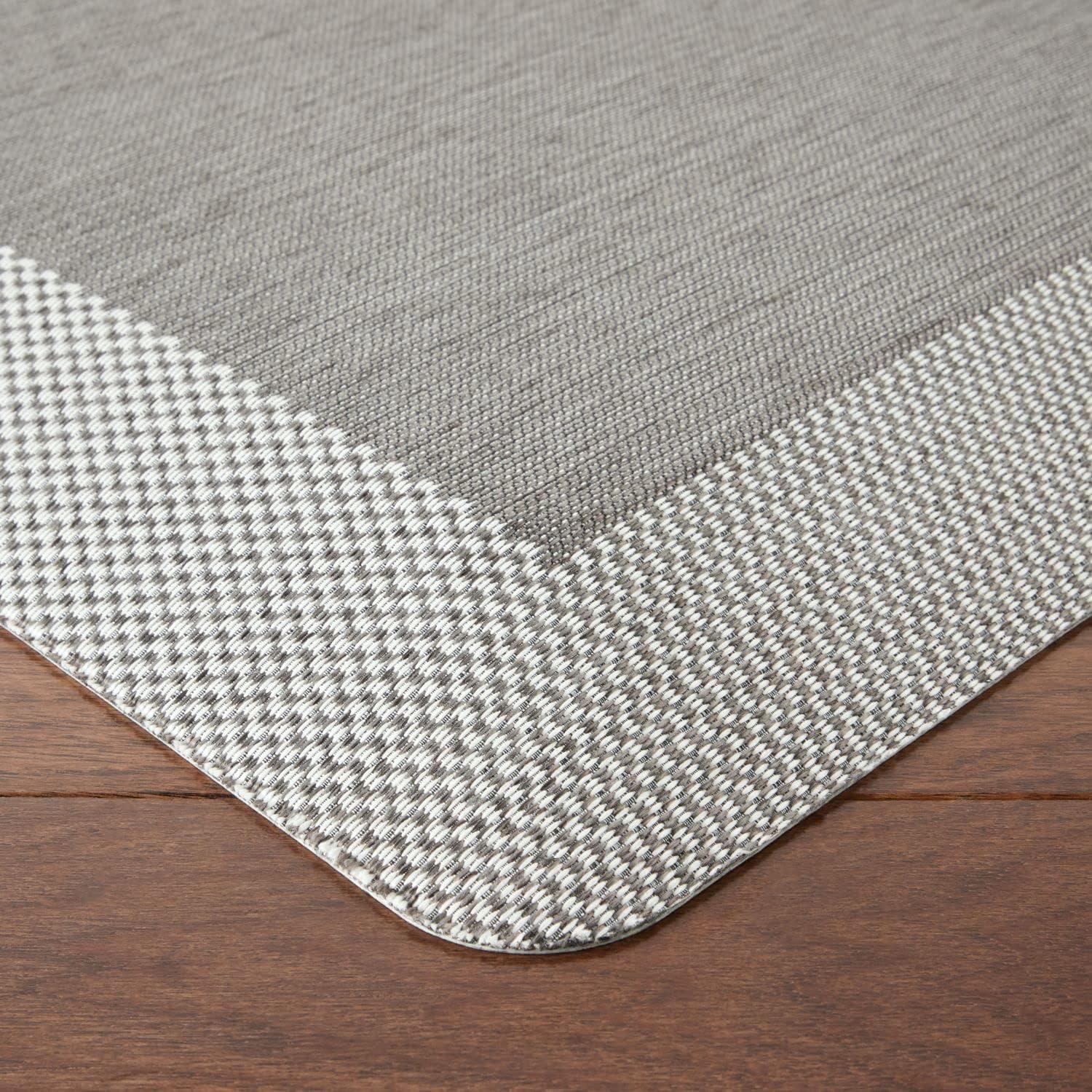 imageMartha Stewart Mira Modern Heathered AntiFatigue AirInfused Kitchen Mat Beige 196x32Grey