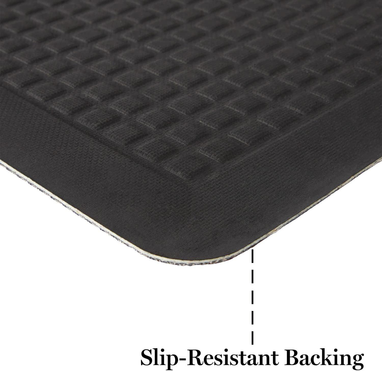 imageMartha Stewart Mira Modern Heathered AntiFatigue AirInfused Kitchen Mat Beige 196x32Grey