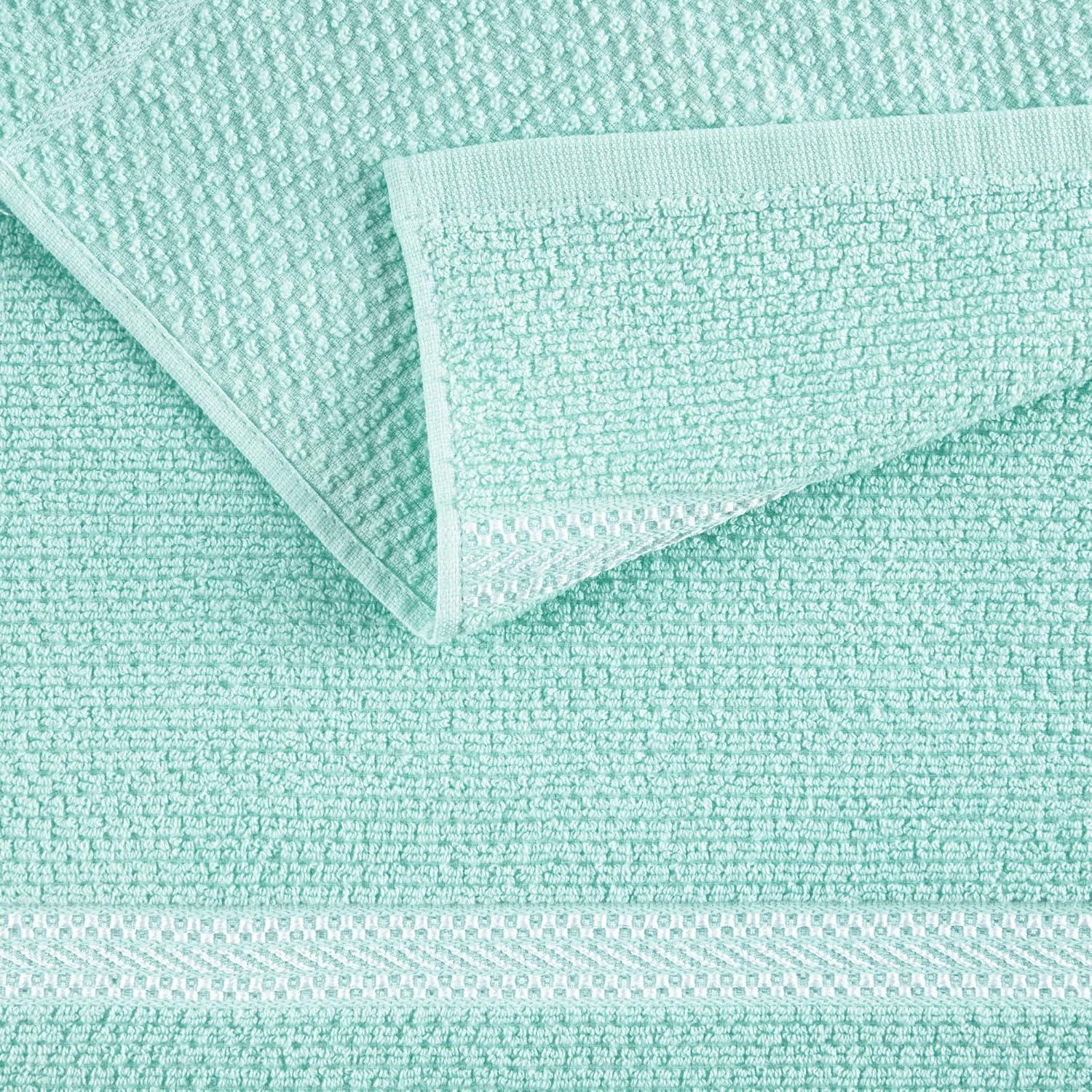 imageMartha Stewart Modern Waffle Kitchen Towel Set 6Pack Aqua Blue 16x28Aqua Blue