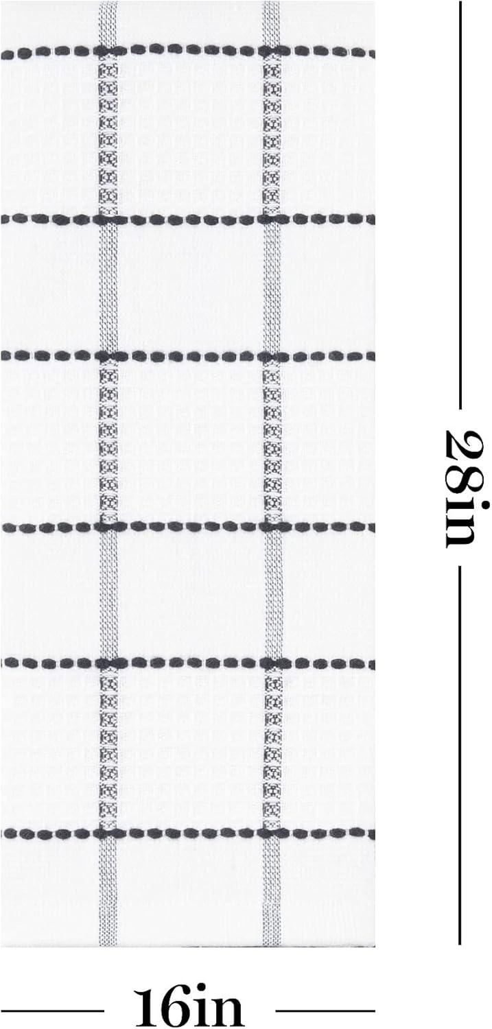 imageMartha Stewart Modern Waffle Kitchen Towel Set 6Pack Aqua Blue 16x28Black