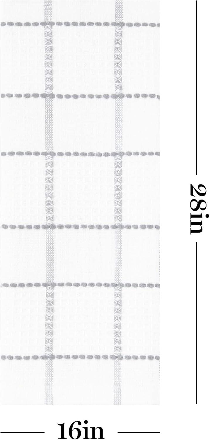 imageMartha Stewart Modern Waffle Kitchen Towel Set 6Pack Aqua Blue 16x28Grey