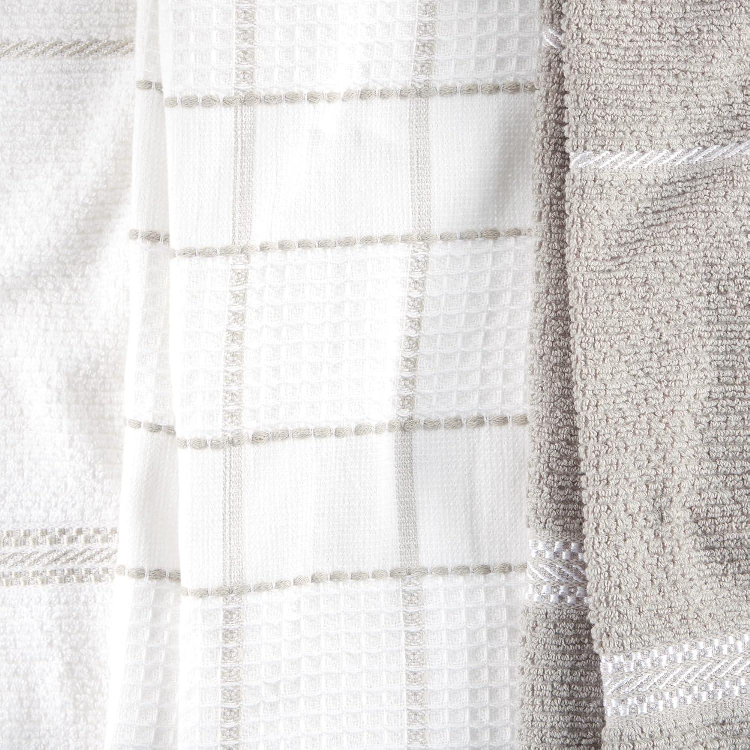 imageMartha Stewart Modern Waffle Kitchen Towel Set 6Pack Aqua Blue 16x28Linen