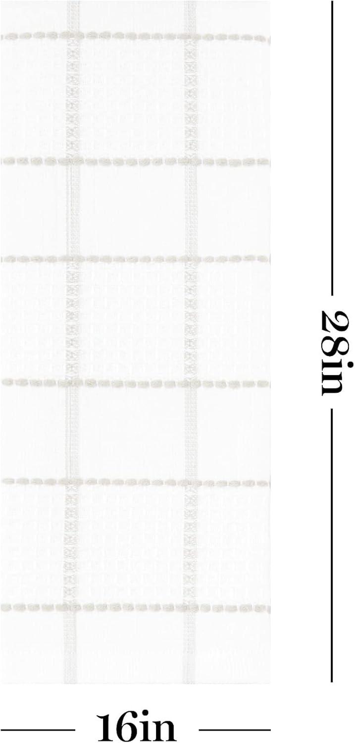 imageMartha Stewart Modern Waffle Kitchen Towel Set 6Pack Aqua Blue 16x28Linen
