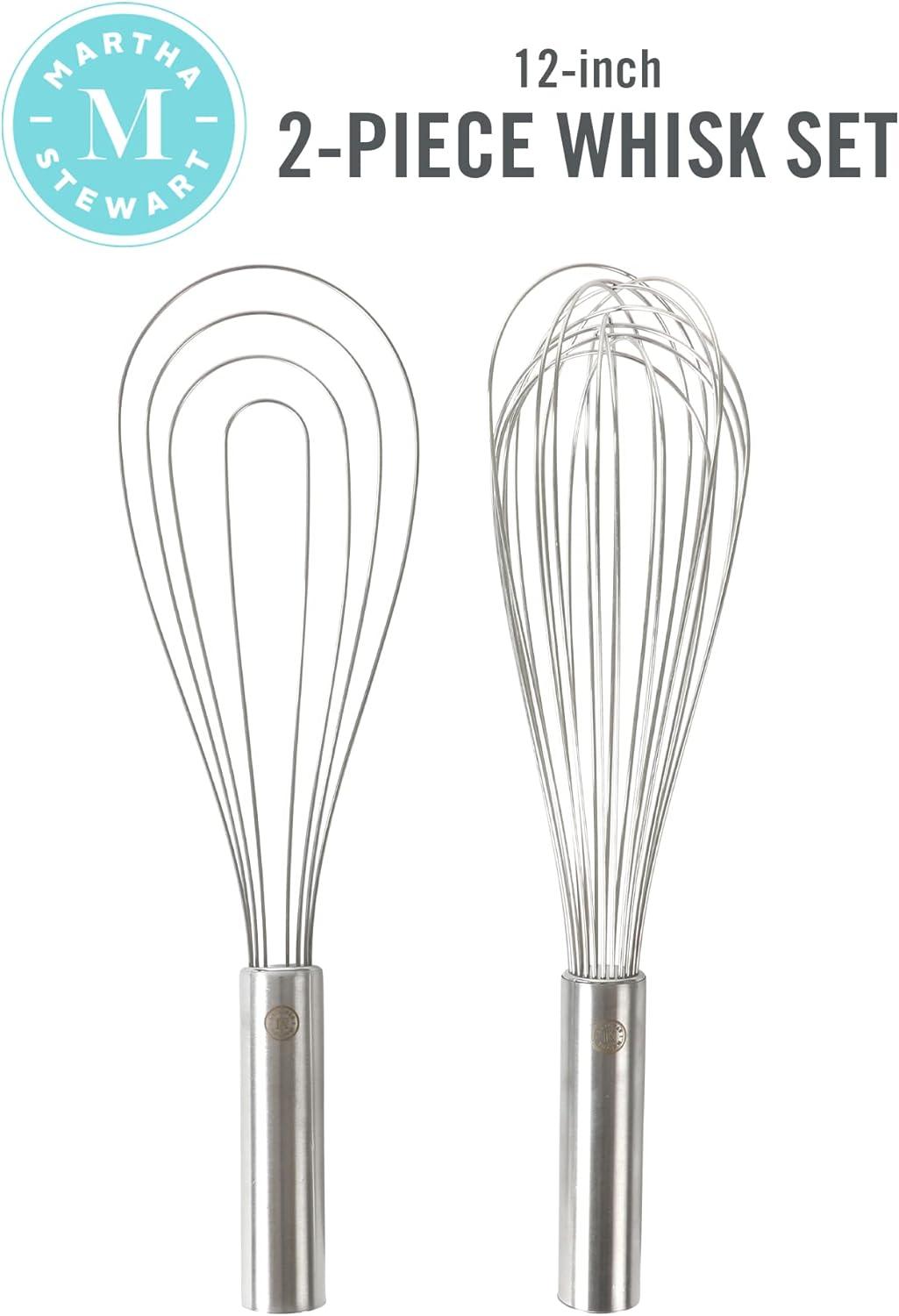 imageMartha Stewart Richburn 2pc 12 Stainless Steel Balloon amp Flat Whisk Satin Finish