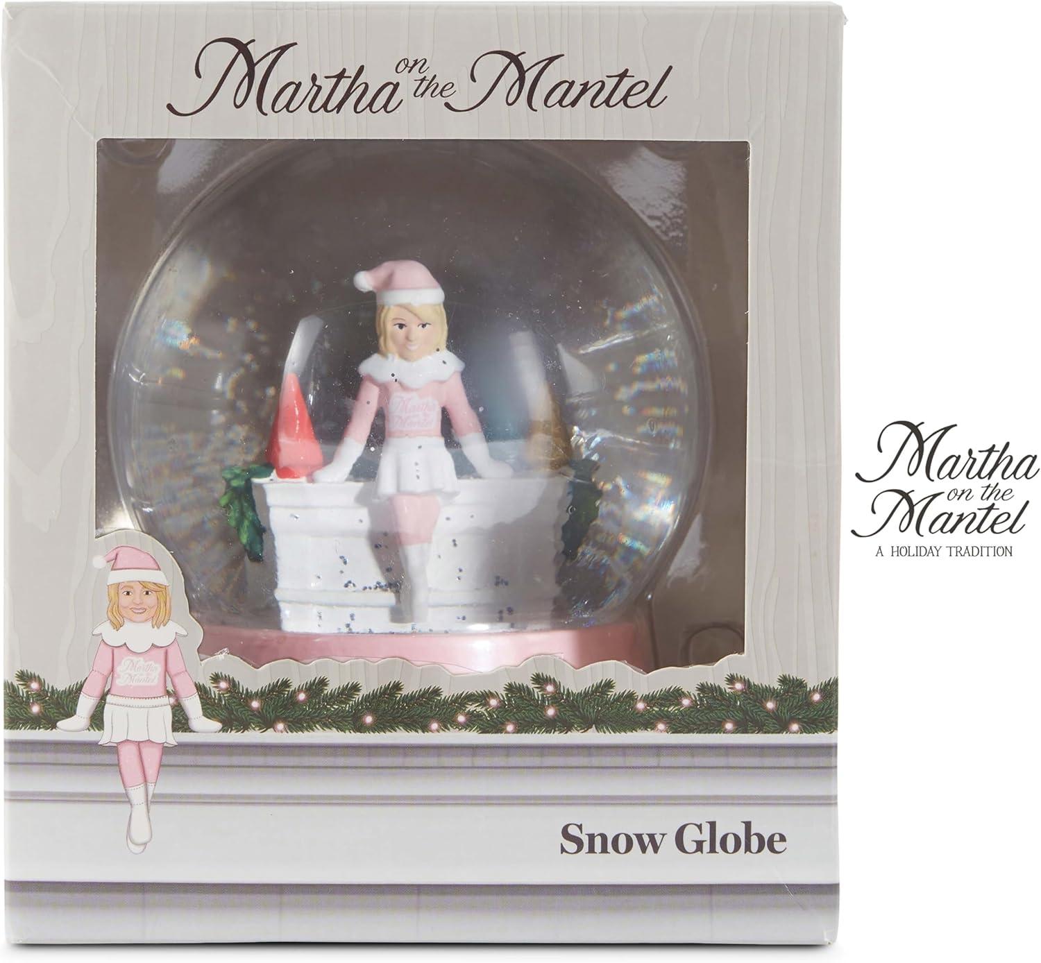 imageMartha Stewart Snow Globe Christmas Martha on The Mantel Christmas Decor Funny Collectible Secret Santa Collectible SnowglobesPink