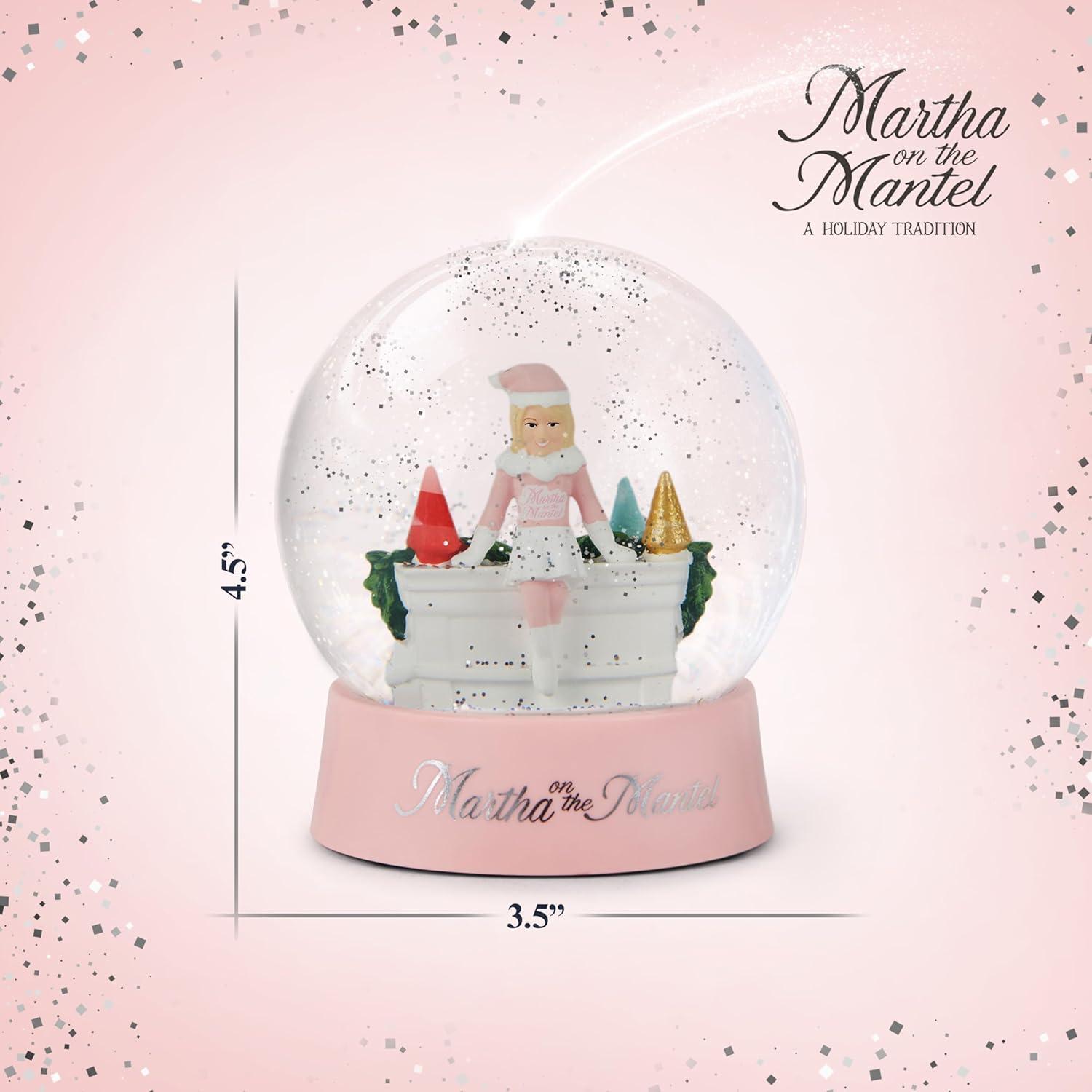 imageMartha Stewart Snow Globe Christmas Martha on The Mantel Christmas Decor Funny Collectible Secret Santa Collectible SnowglobesPink