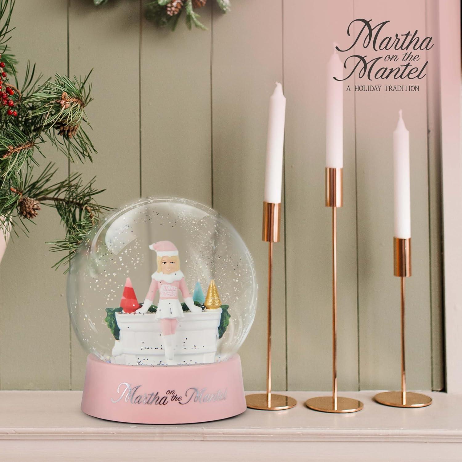 imageMartha Stewart Snow Globe Christmas Martha on The Mantel Christmas Decor Funny Collectible Secret Santa Collectible SnowglobesPink