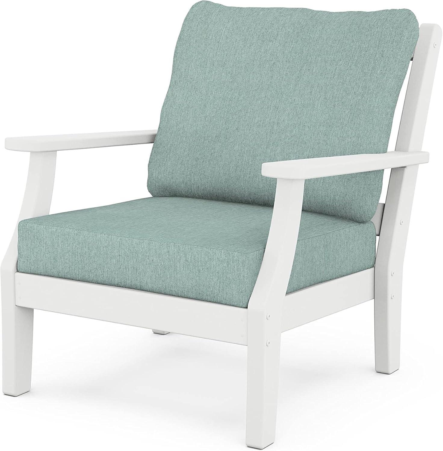 imageMartha Stewart by POLYWOOD Chinoiserie 5Piece Deep Seating Set with Fire Pit Table in SandGlacier SpaWhite Glacier Spa