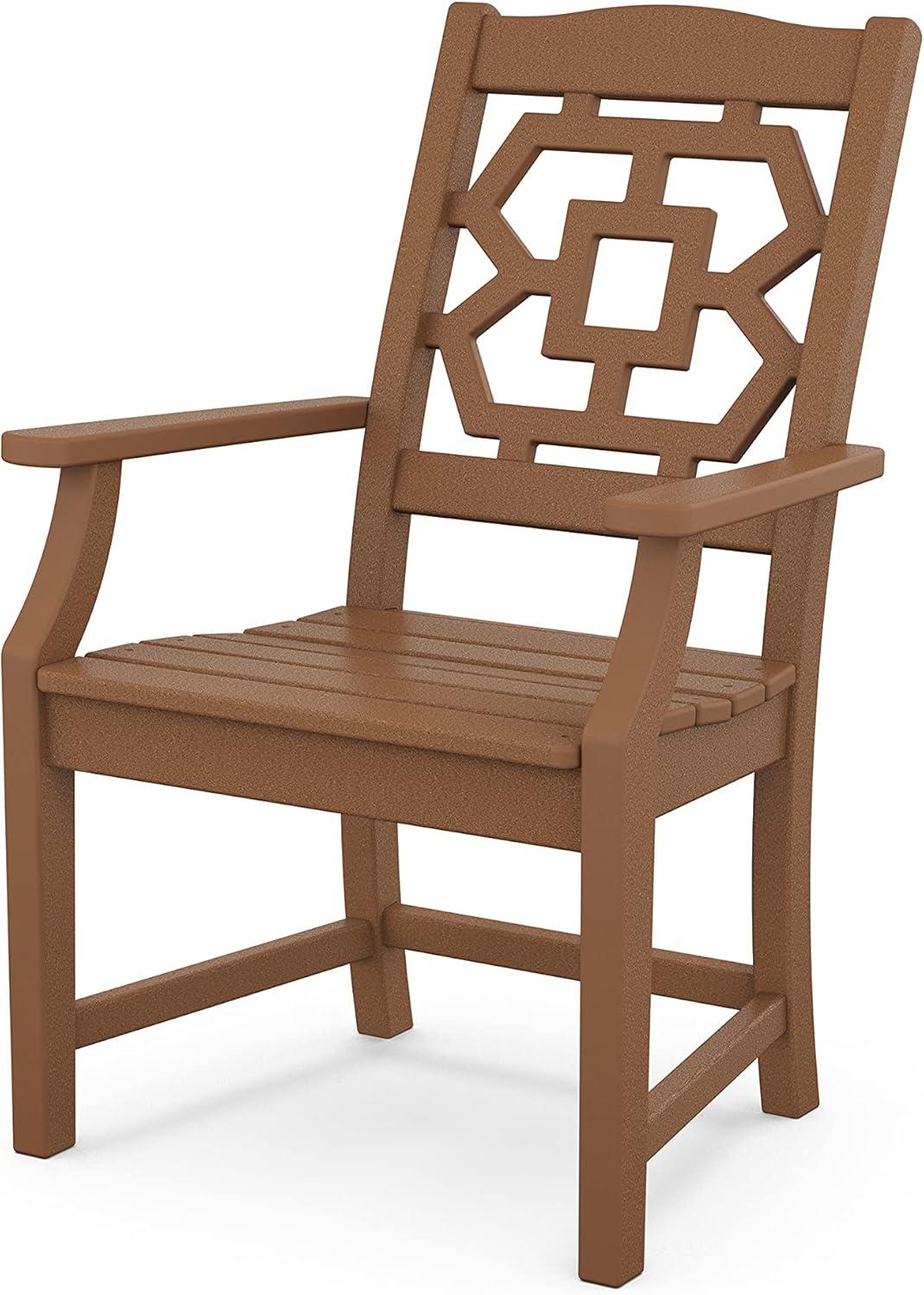 imageMartha Stewart by POLYWOOD Chinoiserie 9Piece Farmhouse Dining Set with Trestle Legs in SandTeak