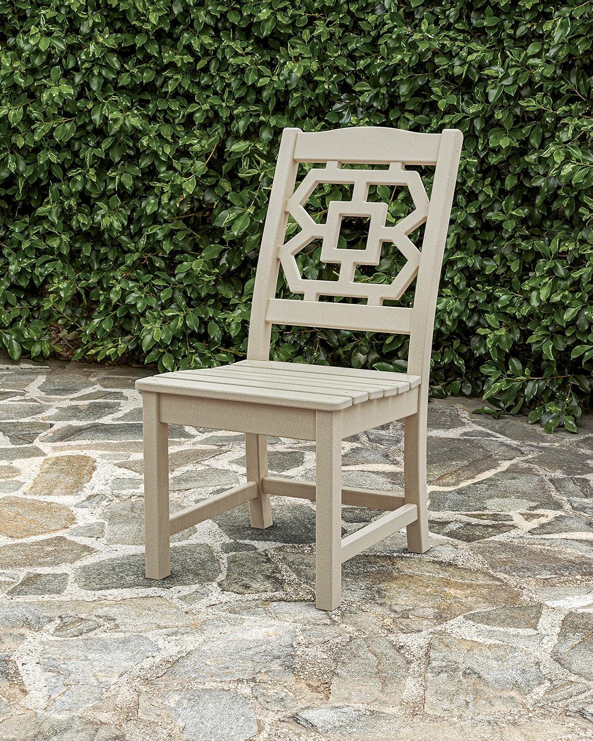 imageMartha Stewart by POLYWOOD Chinoiserie Dining Side Chair in SandSand
