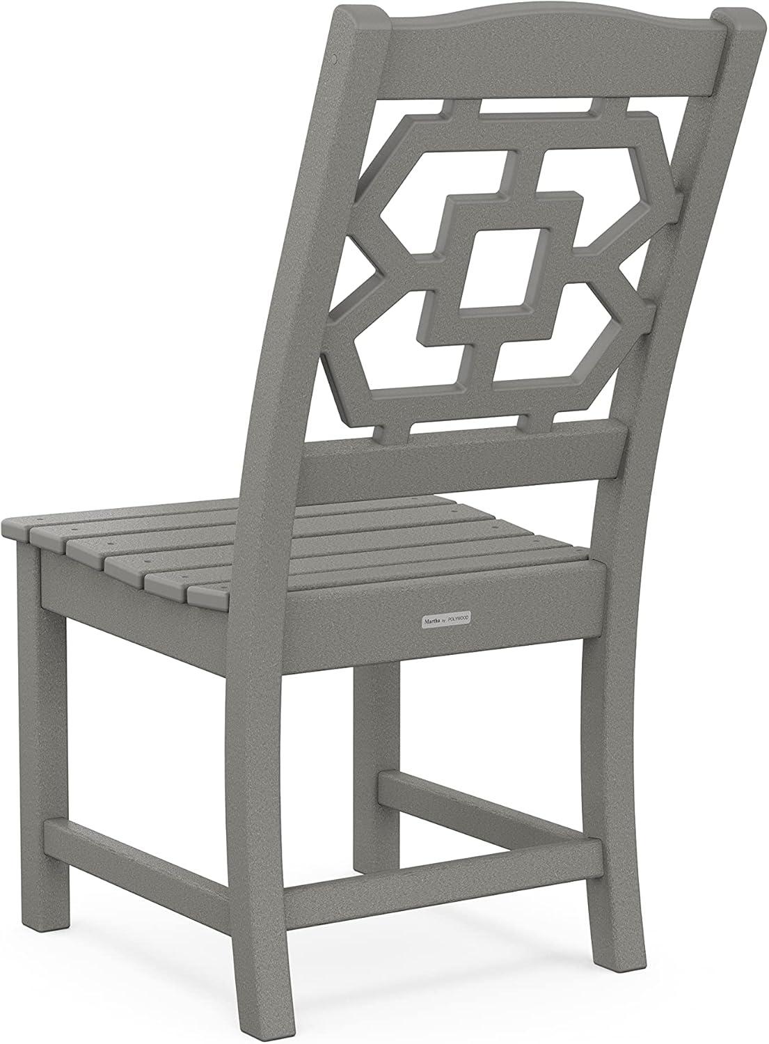 imageMartha Stewart by POLYWOOD Chinoiserie Dining Side Chair in SandSlate Grey