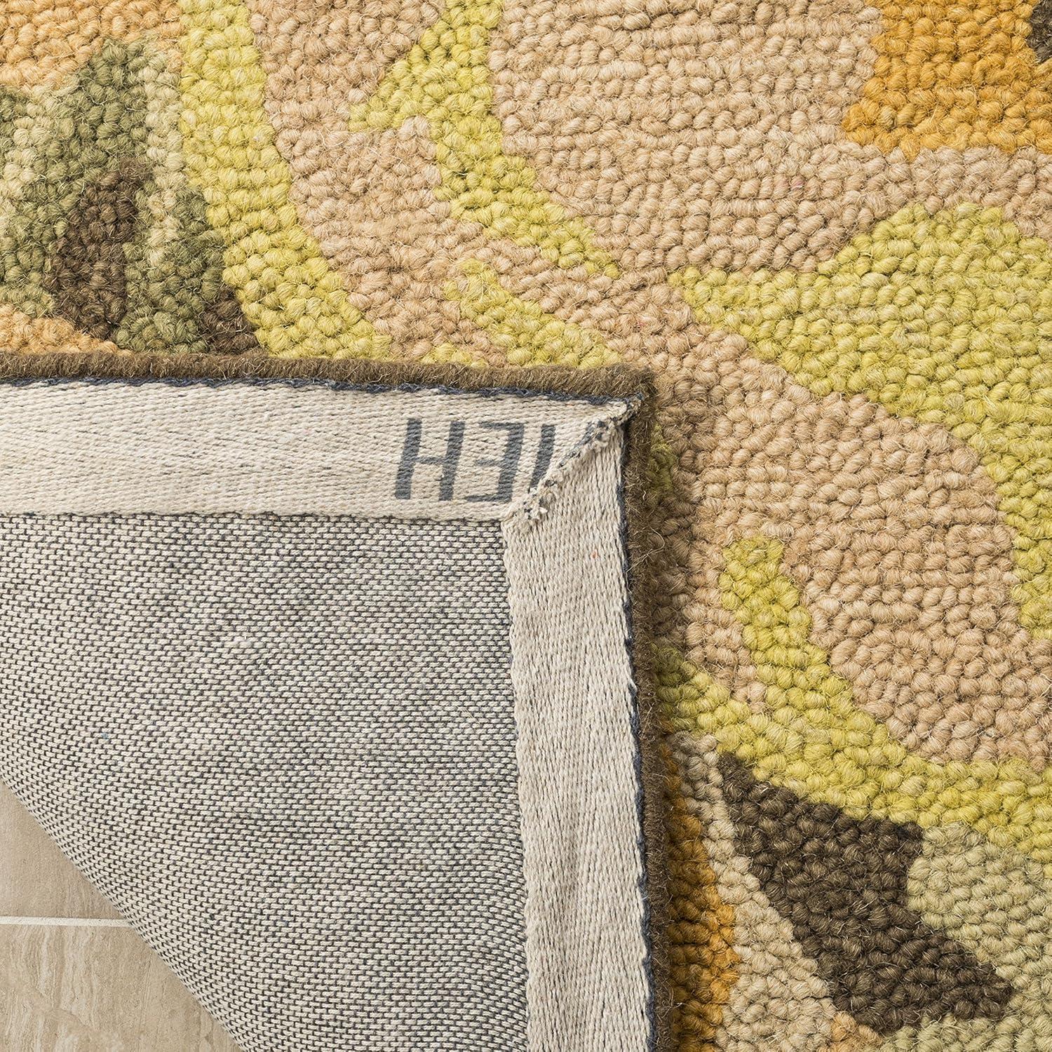 imageMartha Stewart x SAFAVIEH Area Rug Collection 3 x 5 Red Handmade Wool Ideal for Living Room Bedroom Foyer Accent Space MSR4872AGold