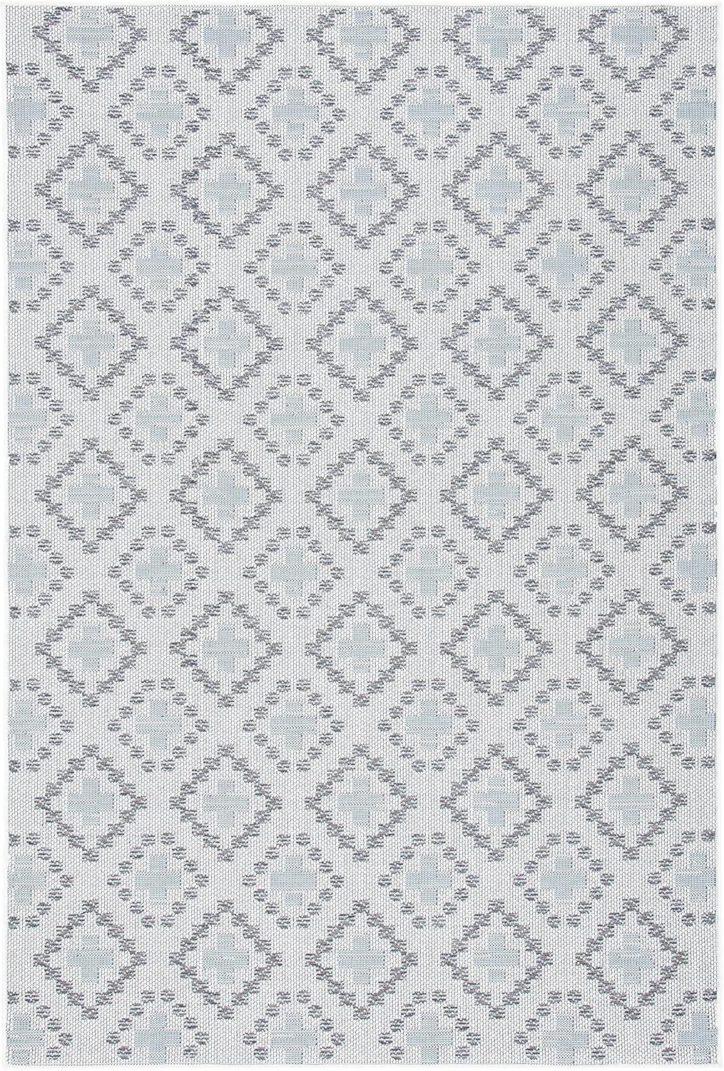 imageMartha Stewart x SAFAVIEH Outdoor Area Rug Collection 67 x 87 Ivory amp Grey Weather Resistant amp Washable Ideal for Patio Backyard Mudroom Deck Dining Space MSRO307FIvoryGrey