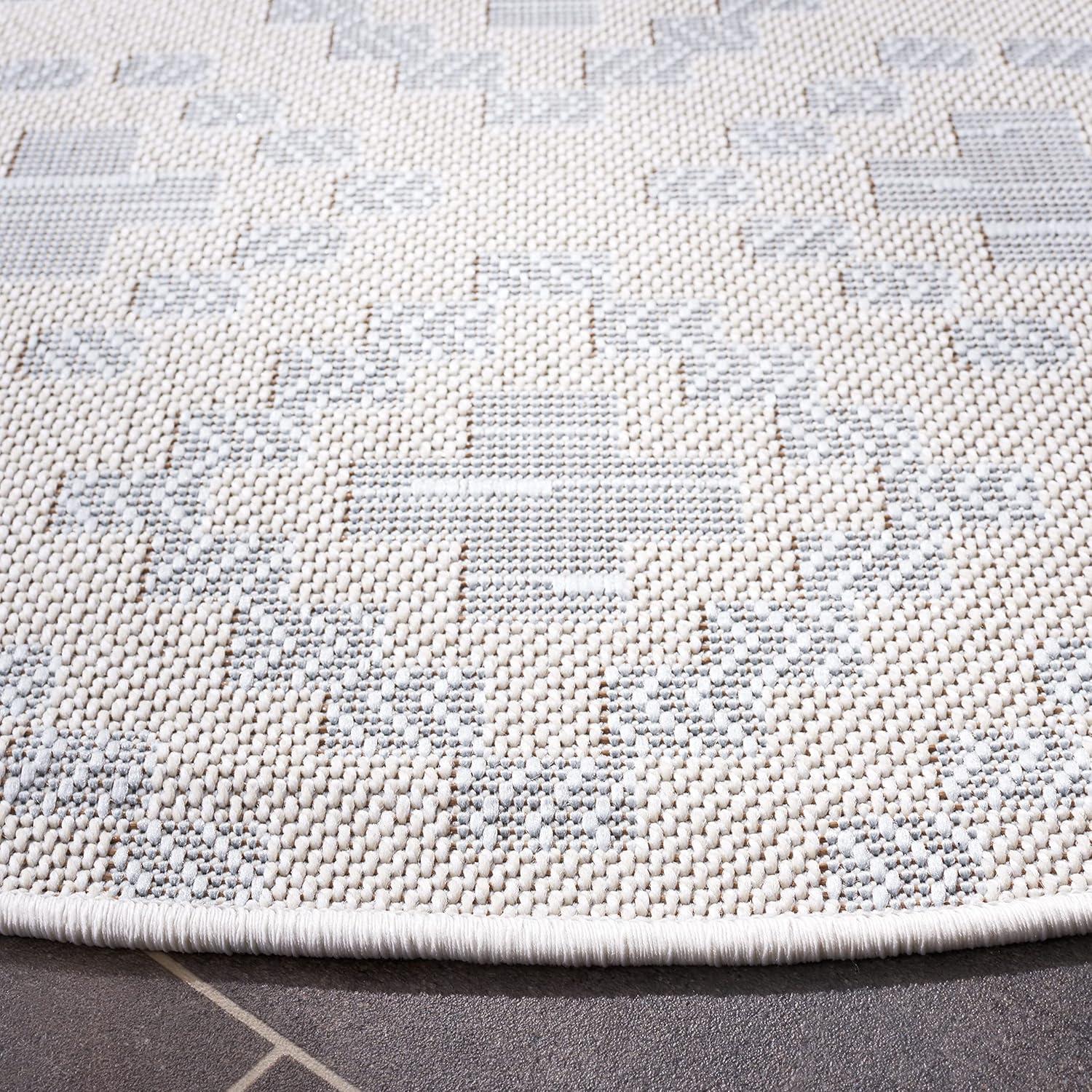 imageMartha Stewart x SAFAVIEH Outdoor Area Rug Collection 67 x 87 Ivory amp Grey Weather Resistant amp Washable Ideal for Patio Backyard Mudroom Deck Dining Space MSRO307FIvoryGrey