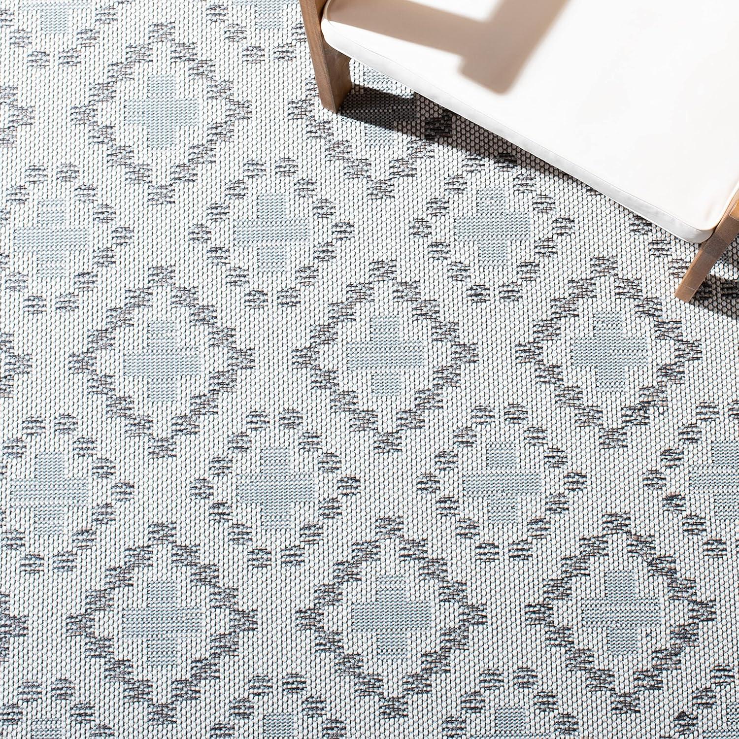 imageMartha Stewart x SAFAVIEH Outdoor Area Rug Collection 67 x 87 Ivory amp Grey Weather Resistant amp Washable Ideal for Patio Backyard Mudroom Deck Dining Space MSRO307FIvoryGrey
