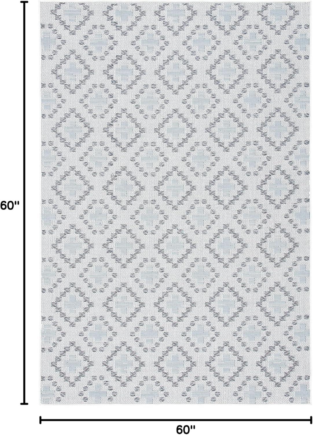 imageMartha Stewart x SAFAVIEH Outdoor Area Rug Collection 67 x 87 Ivory amp Grey Weather Resistant amp Washable Ideal for Patio Backyard Mudroom Deck Dining Space MSRO307FIvoryGrey
