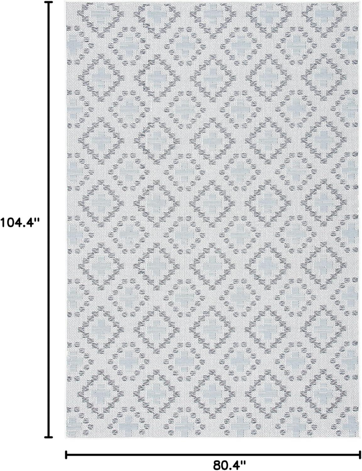 imageMartha Stewart x SAFAVIEH Outdoor Area Rug Collection 67 x 87 Ivory amp Grey Weather Resistant amp Washable Ideal for Patio Backyard Mudroom Deck Dining Space MSRO307FIvoryGrey