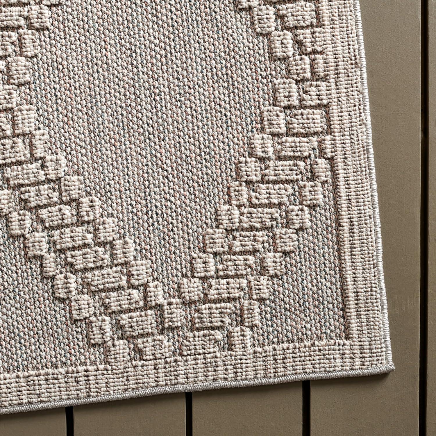 imageMartha Stewart x SAFAVIEH Outdoor Area Rug Collection 8 x 10 Grey amp Light Grey Weather Resistant amp Washable Ideal for Patio Backyard Mudroom Deck Dining Space MSRO226FGreyLight Grey