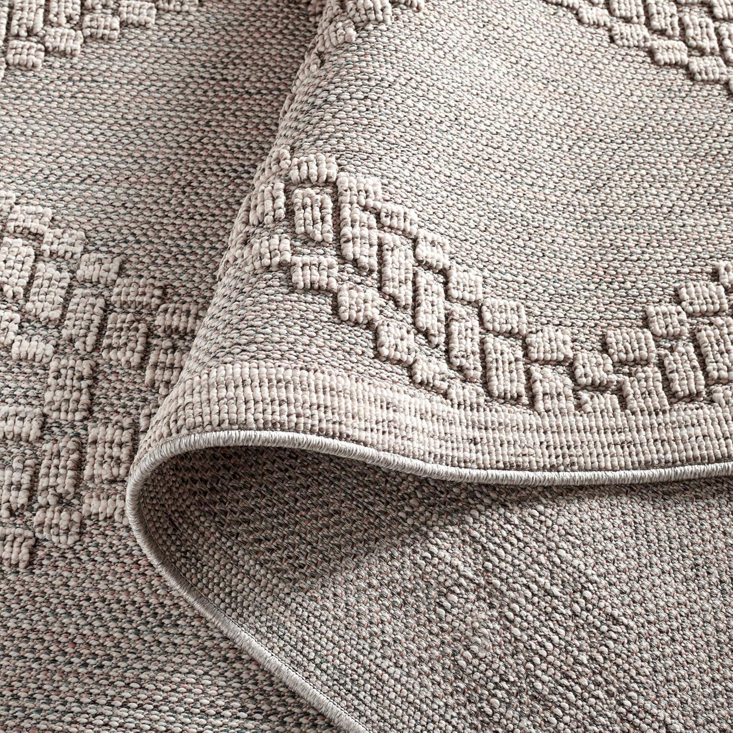 imageMartha Stewart x SAFAVIEH Outdoor Area Rug Collection 8 x 10 Grey amp Light Grey Weather Resistant amp Washable Ideal for Patio Backyard Mudroom Deck Dining Space MSRO226FGreyLight Grey