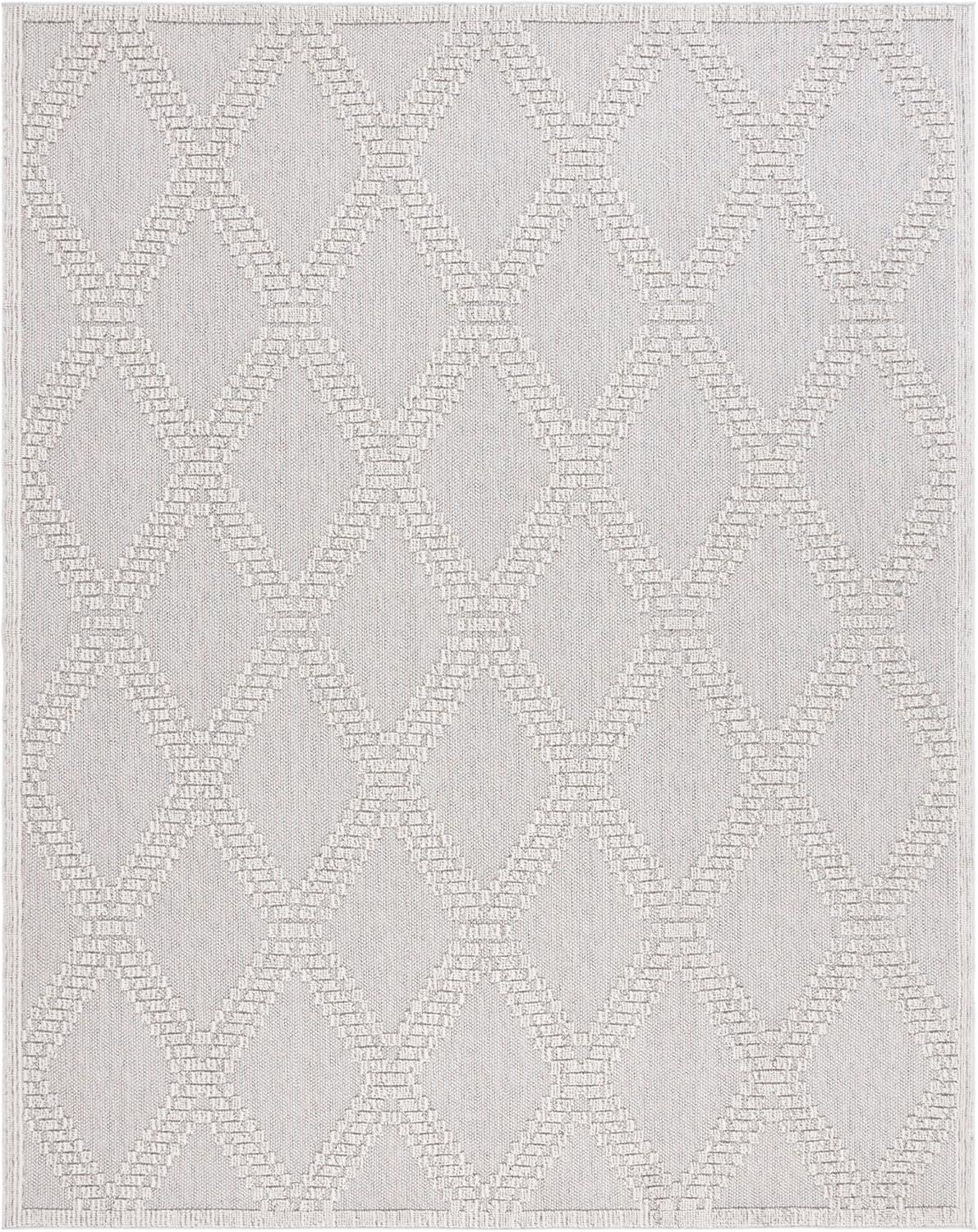 imageMartha Stewart x SAFAVIEH Outdoor Area Rug Collection 8 x 10 Grey amp Light Grey Weather Resistant amp Washable Ideal for Patio Backyard Mudroom Deck Dining Space MSRO226FGreyLight Grey