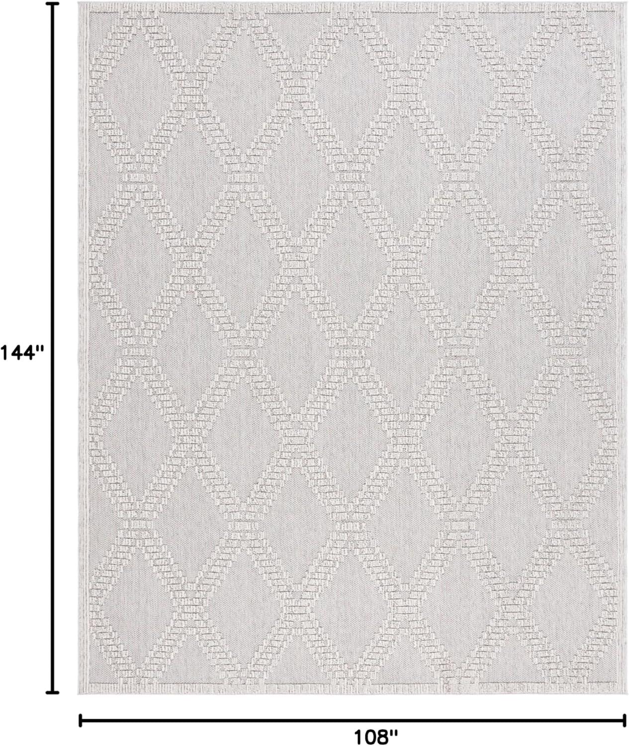 imageMartha Stewart x SAFAVIEH Outdoor Area Rug Collection 8 x 10 Grey amp Light Grey Weather Resistant amp Washable Ideal for Patio Backyard Mudroom Deck Dining Space MSRO226FGreyLight Grey