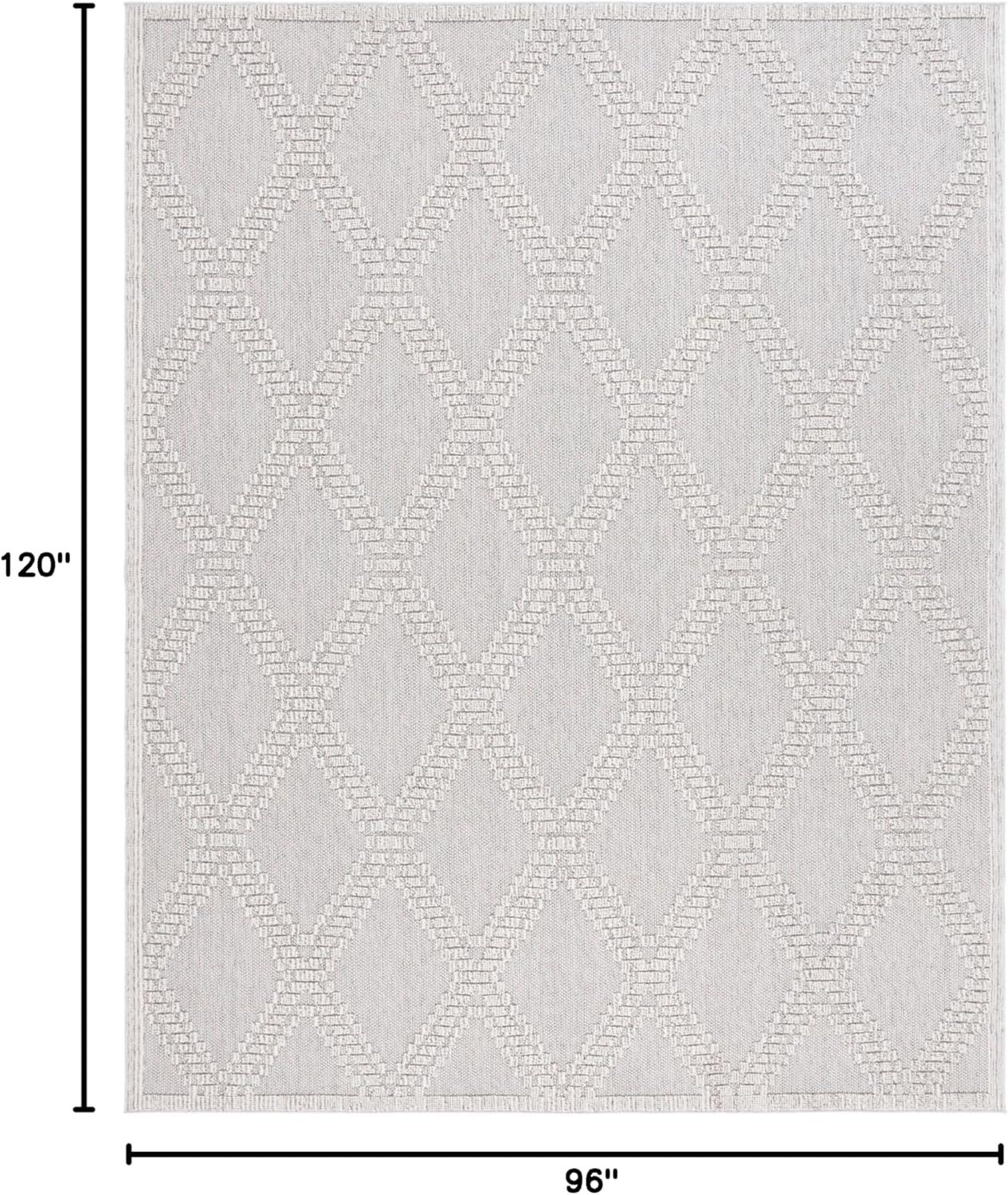 imageMartha Stewart x SAFAVIEH Outdoor Area Rug Collection 8 x 10 Grey amp Light Grey Weather Resistant amp Washable Ideal for Patio Backyard Mudroom Deck Dining Space MSRO226FGreyLight Grey
