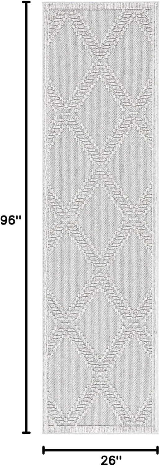 imageMartha Stewart x SAFAVIEH Outdoor Area Rug Collection 8 x 10 Grey amp Light Grey Weather Resistant amp Washable Ideal for Patio Backyard Mudroom Deck Dining Space MSRO226FGreyLight Grey