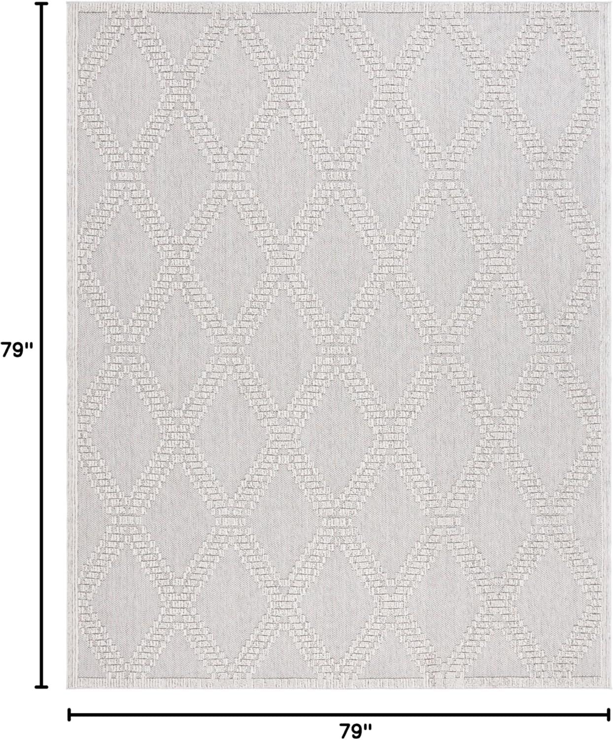 imageMartha Stewart x SAFAVIEH Outdoor Area Rug Collection 8 x 10 Grey amp Light Grey Weather Resistant amp Washable Ideal for Patio Backyard Mudroom Deck Dining Space MSRO226FGreyLight Grey